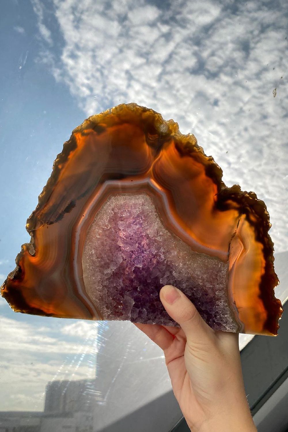 Illa Nocte's unique amethyst and agate slab from Uruguay is also a statement decor piece Image: Courtesy of Illa Nocte