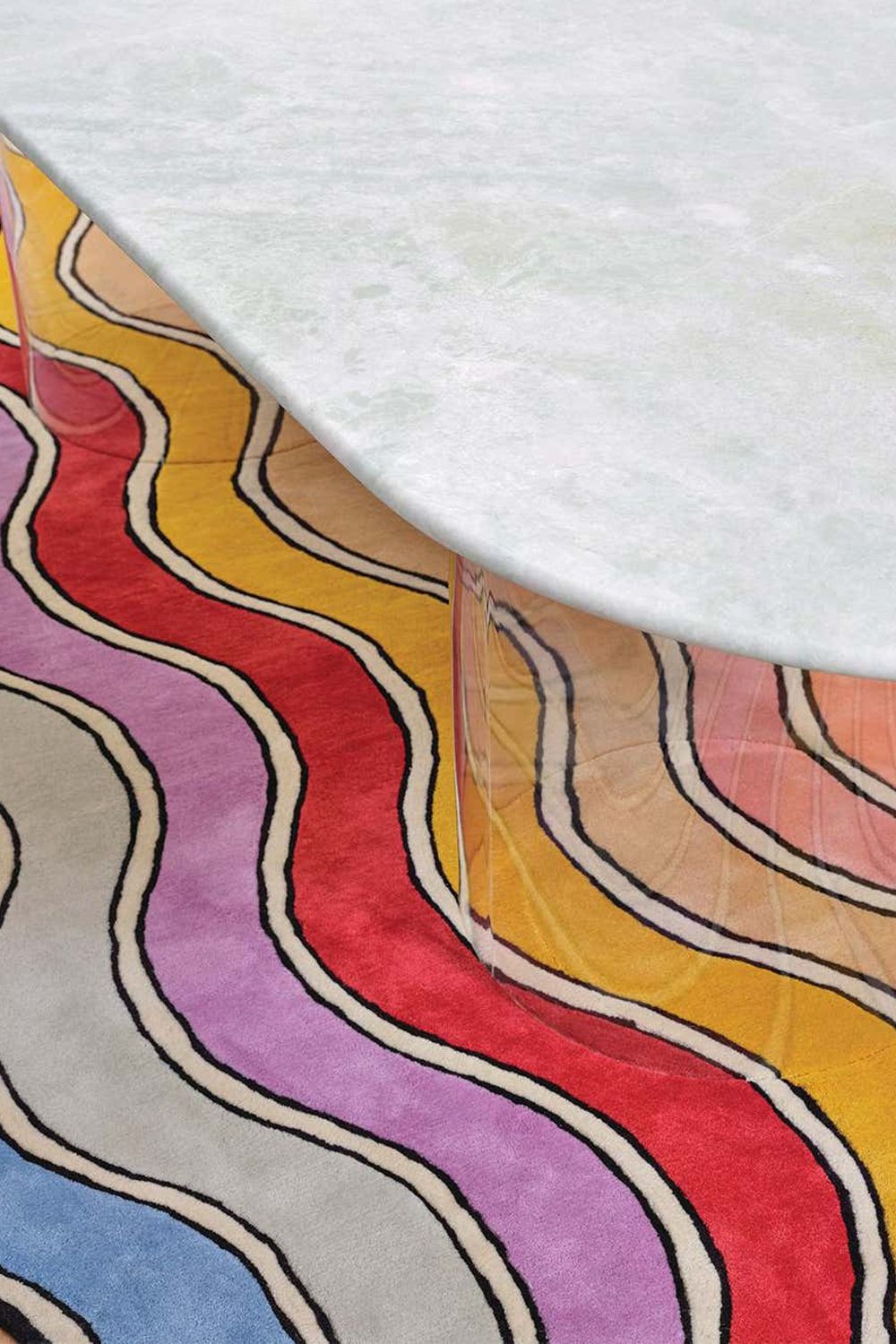 Pieces Wavy rug by An Aesthetic Pursuit, from 1stdibs
