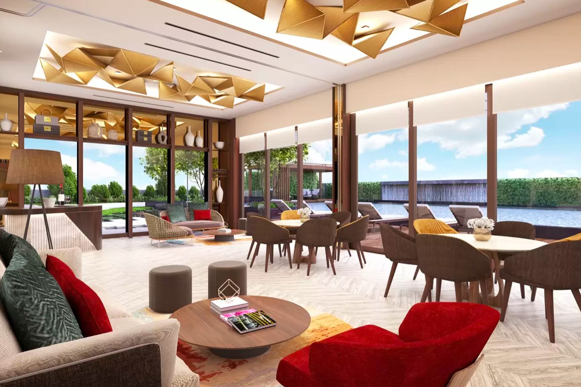 Artist's Impression of the clubhouse at One Bernam, developed by MCC Land and Haoyuan Realty Image: Courtesy of MCC Land