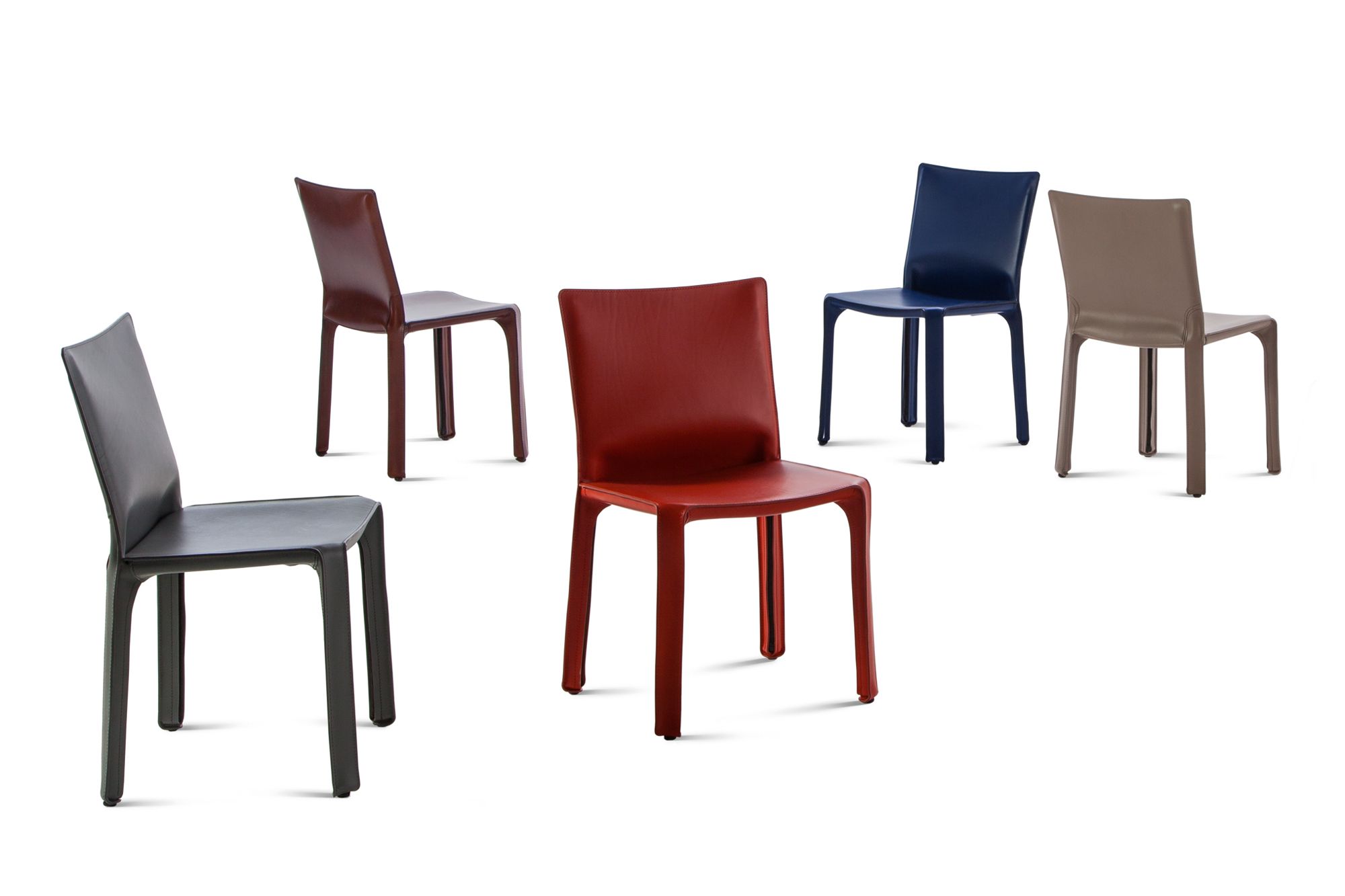 A variety of Cassina's Cab chairs, designed by Mario Bellini Image: Courtesy of Cassina