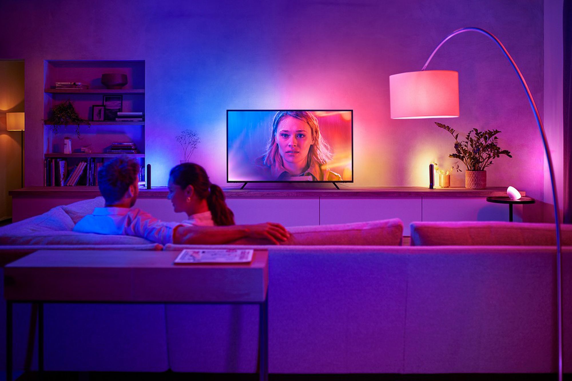 Use Google Assistant to control your Philips Hue smart light bulbs to toggle different light settings Image: Courtesy of Philips