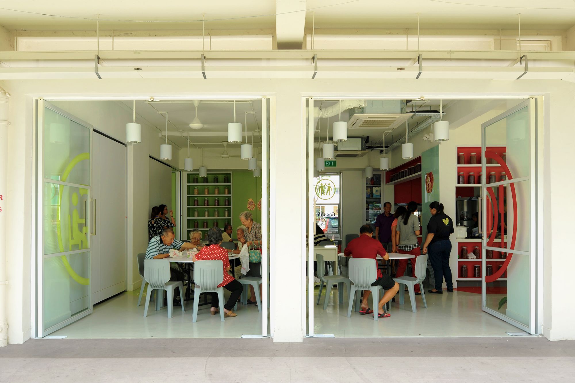 DP Architects designed a vibrant Senior Activity Centre for the elderly community to gather and have meals together Image: Courtesy of DesignSingapore