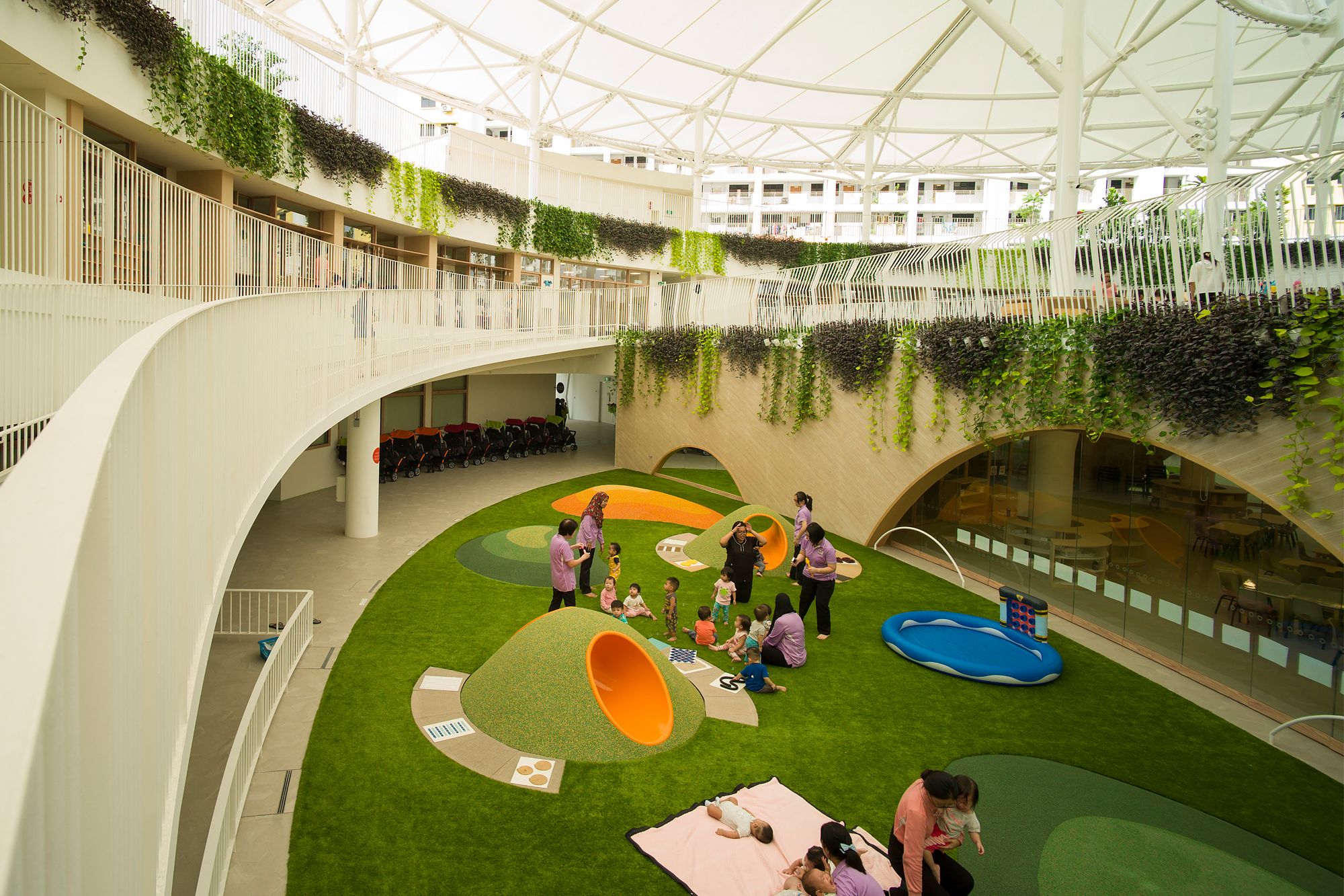 Laud Architects transformed a preschool into a vibrant experiential centre that kids will be delighted to be in Image: Courtesy of DesignSingapore
