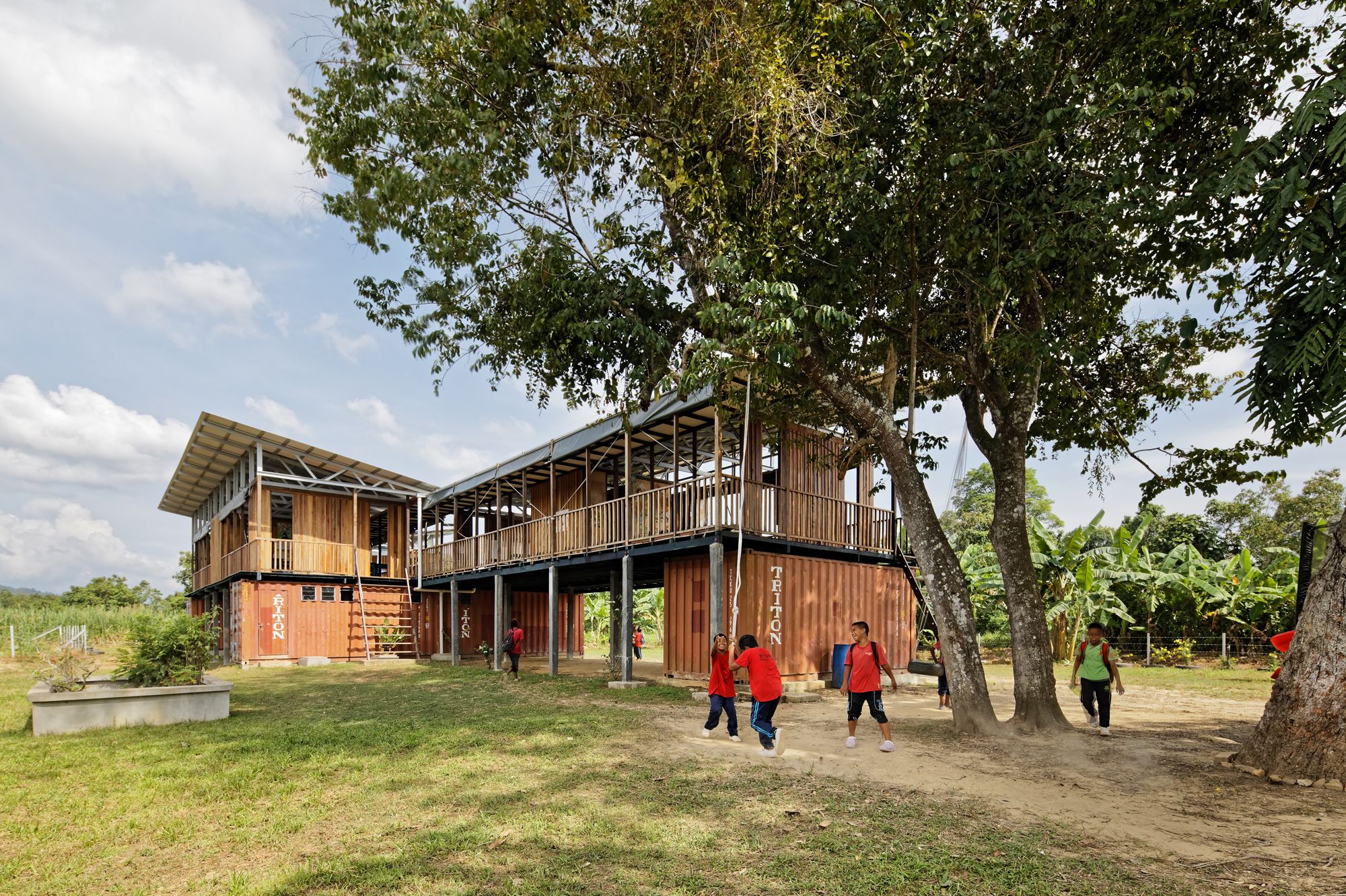 Designed by Billion Bricks, the Etania Green School has transformed the lives of many children Image: Courtesy of DesignSingapore