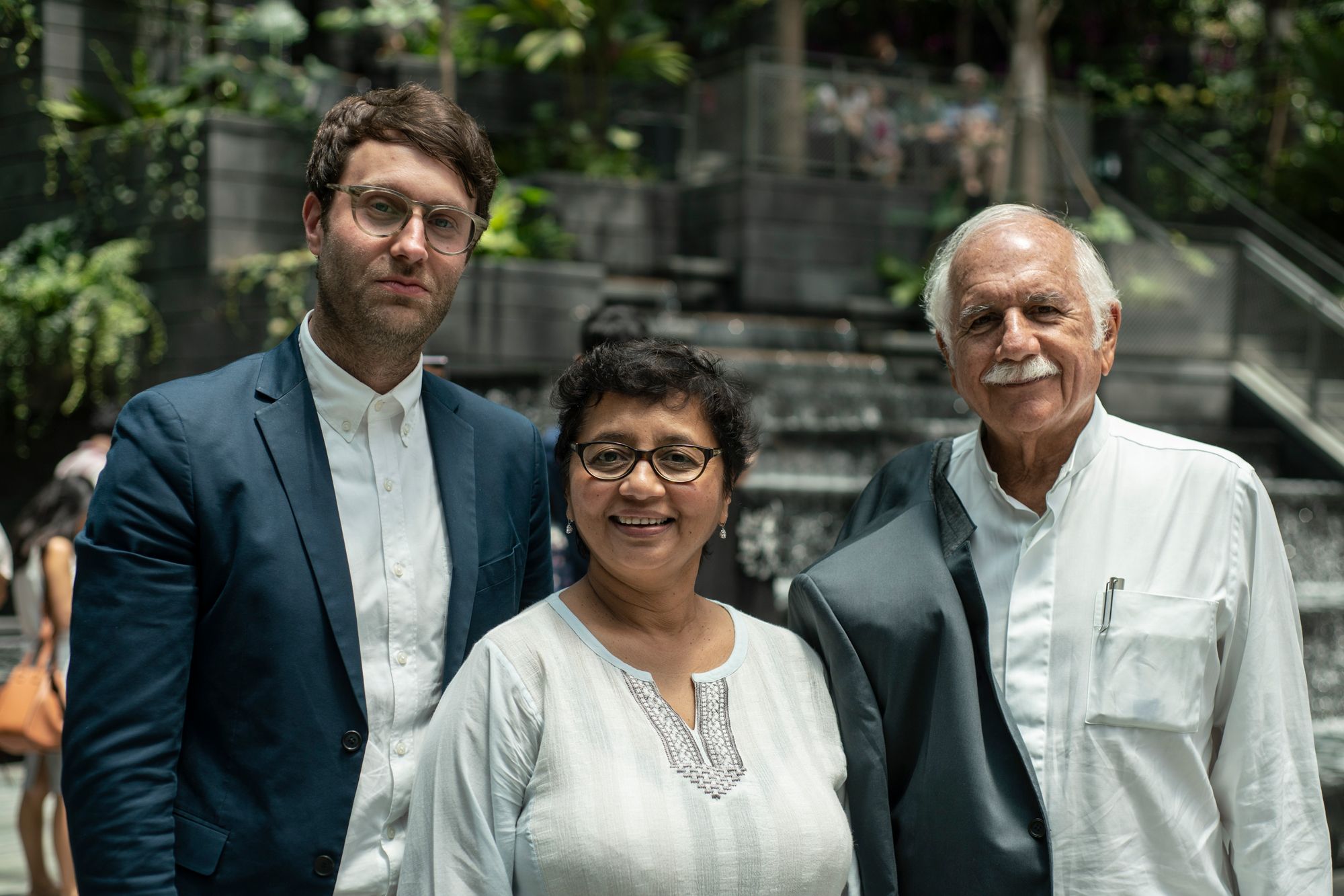 Jaron Lubin, Charu Kokate and Moshe Safdie of Safdie Architects Image: Courtesy of DesignSingapore