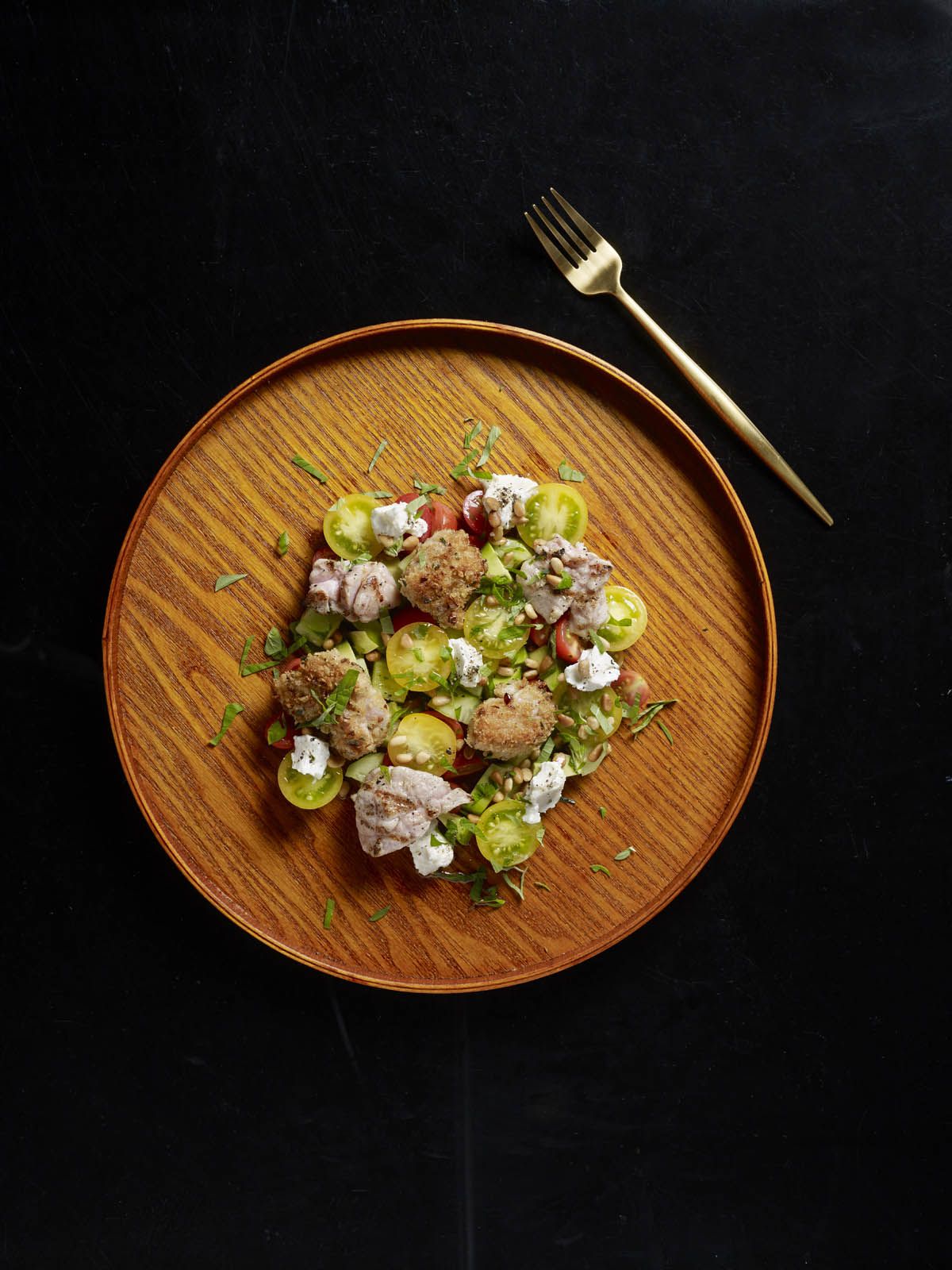 Veal sweat breads salad