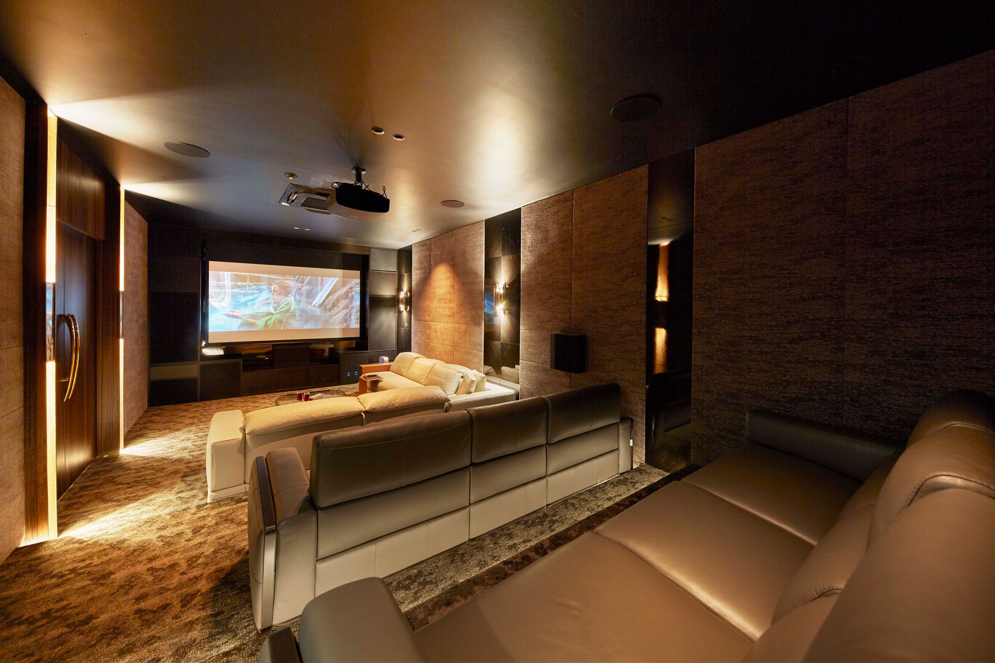 The home cinema is where the younger children of the family gather