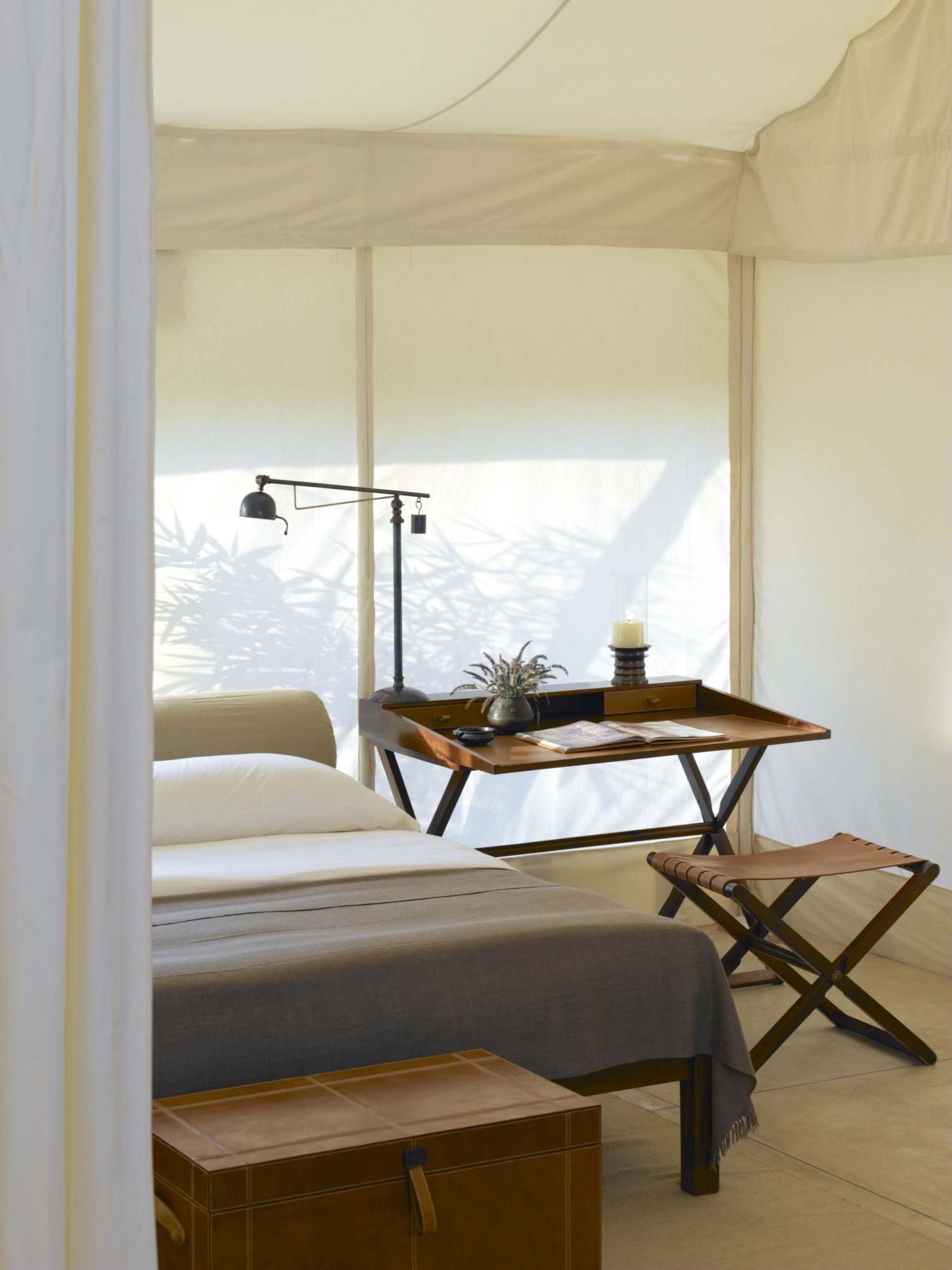 Luxury tent bedroom
