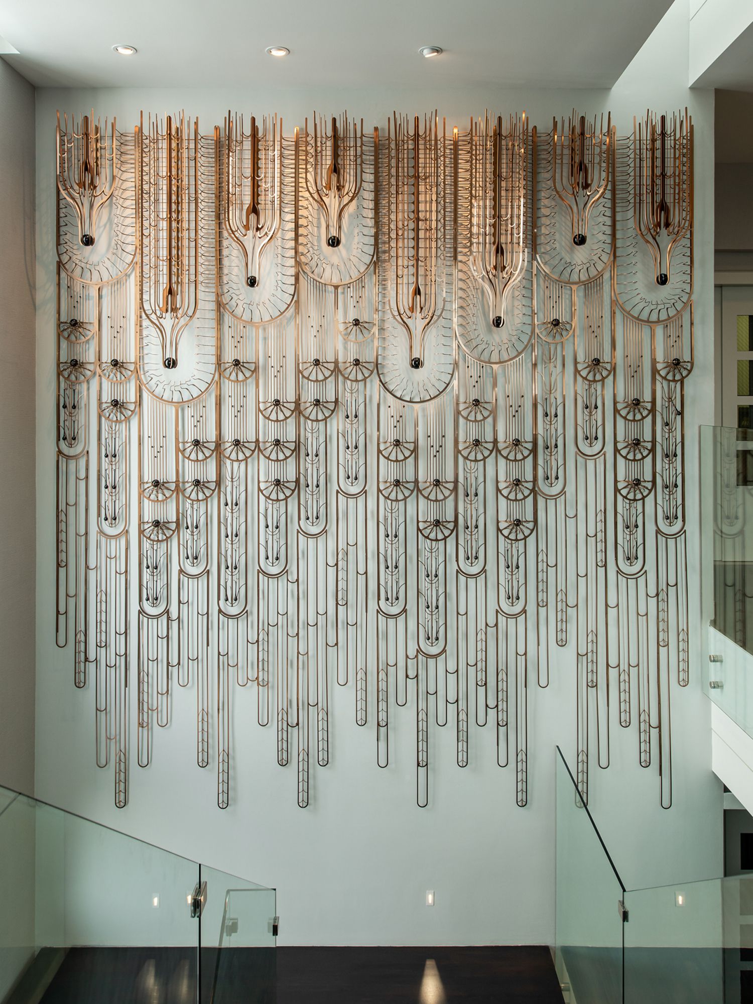 Aura Aurora is a sculptural installation that was designed for the atrium of a family home
