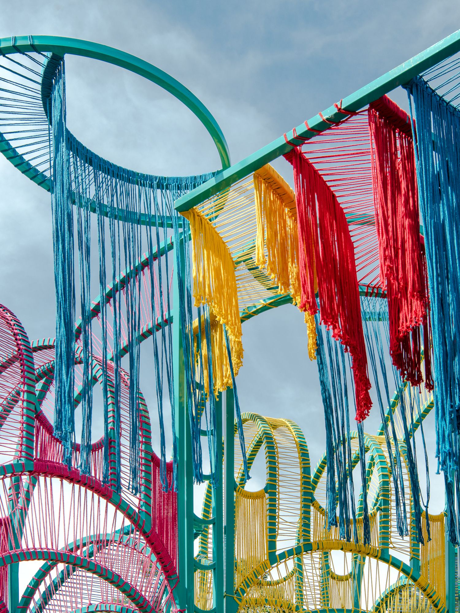 When viewed from above, Projection: Kite takes the form of a colourful kite