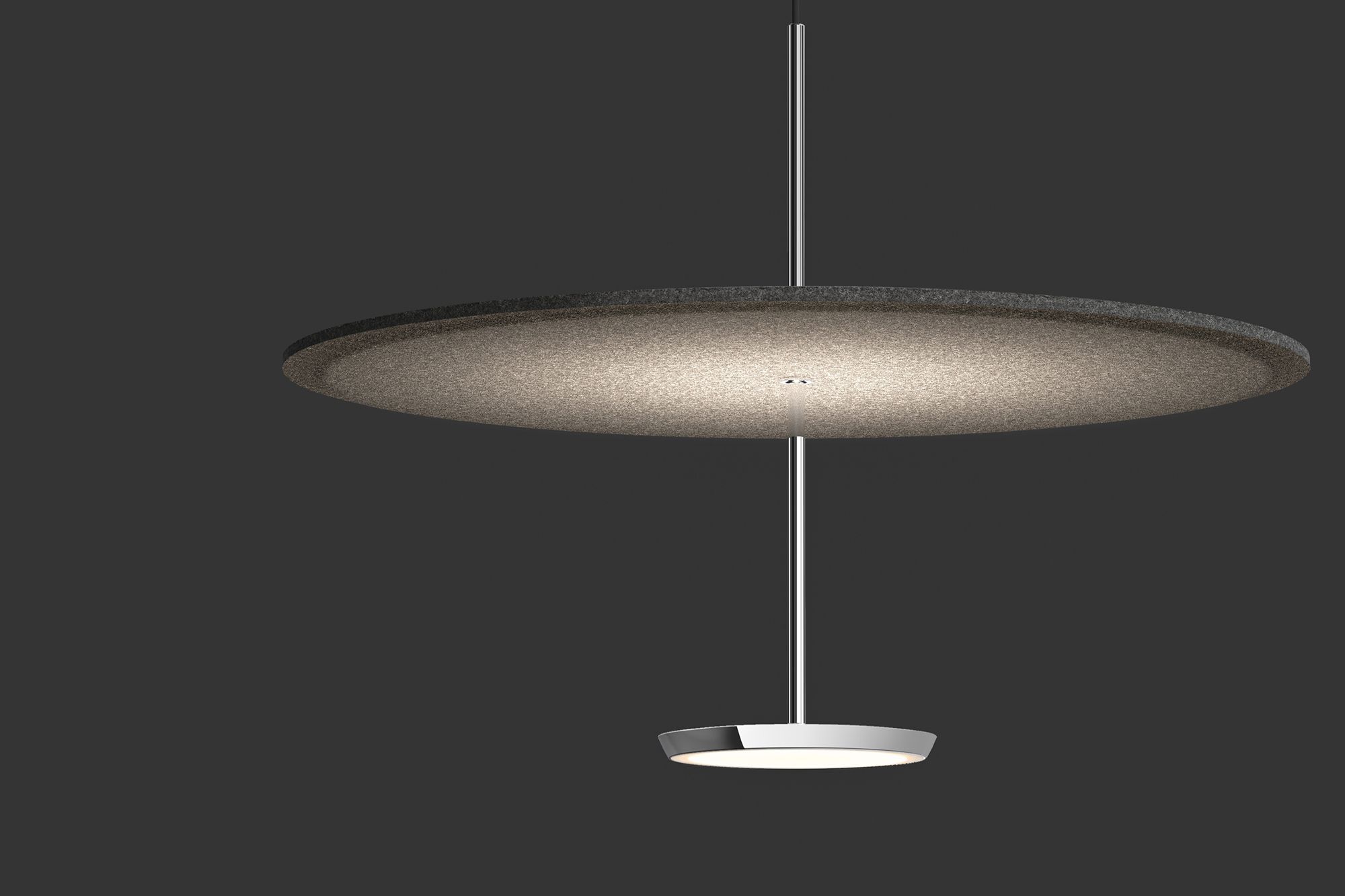 The Sky Sound pendant lamp designed by Pablo Pardo helps absorb ambient sound to minimise distraction and noise Image: Courtesy of Pablo