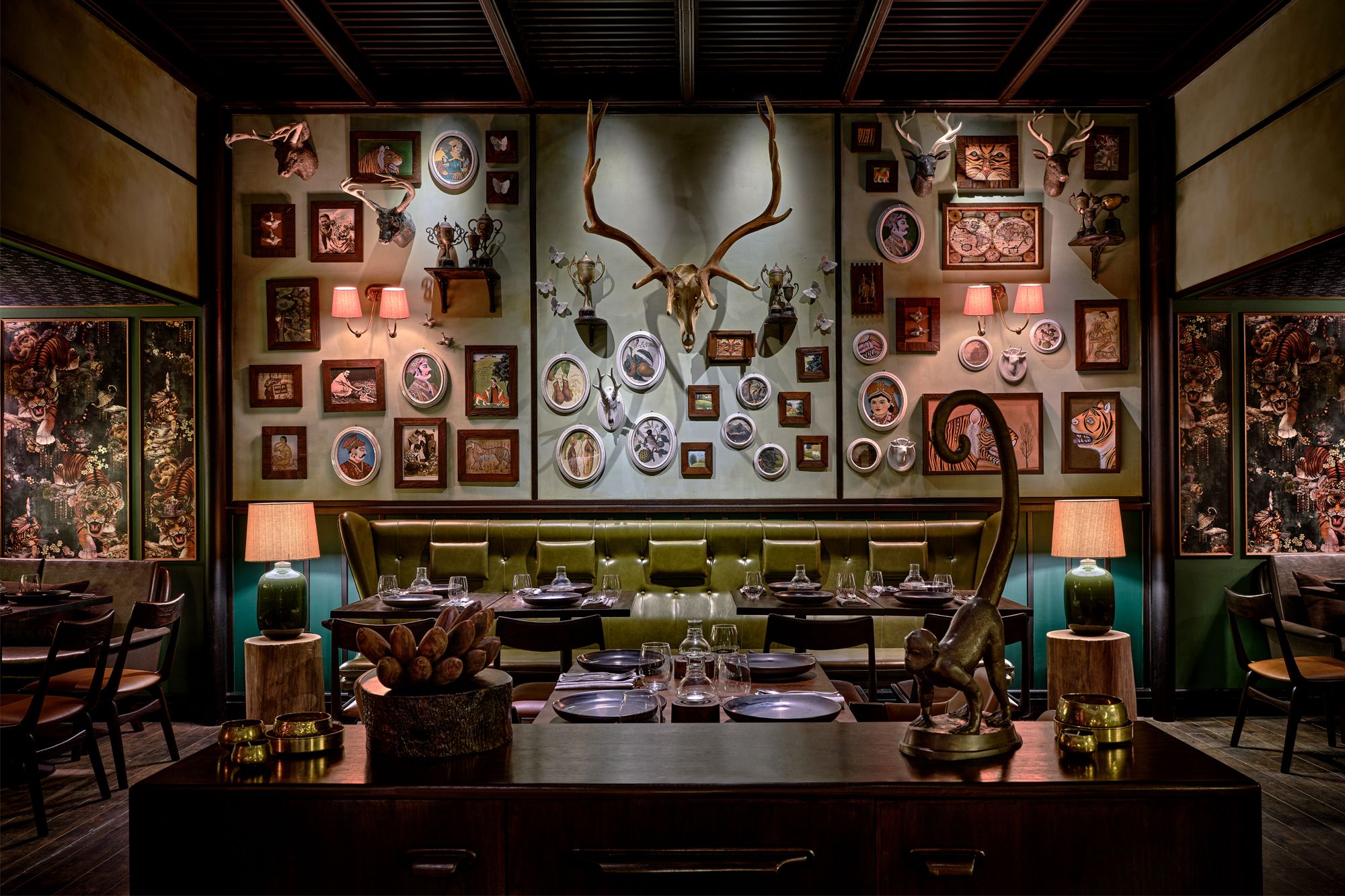 The Jungle Lodge in Firangi Superstar is filled with animal motifs and jungle-inspired coverings Photo: Courtesy of Firangi Superstar
