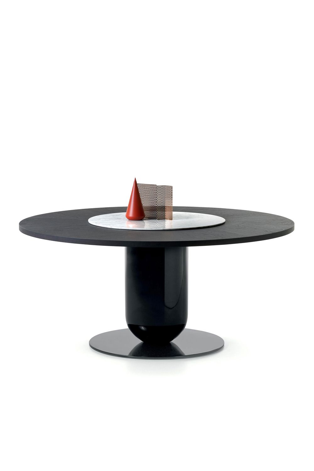 The Ettore table by Calvi Brambilla boasts a playful shape and design, inspired by Ettore Sottsass himself Image: Courtesy of Pianca