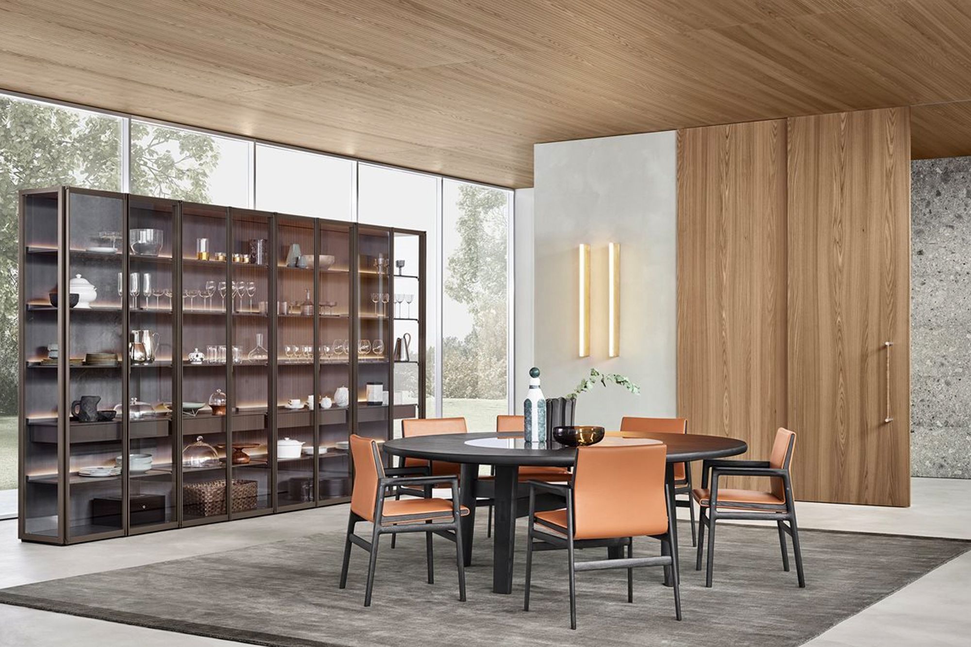 Poliform's Home Hotel dining table is stylishly designed with modular components for versatality Image: Poliform