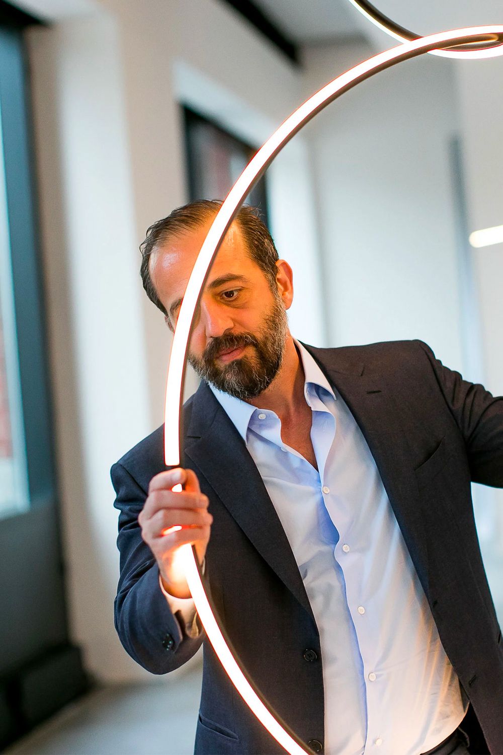 Lighting designer Michael Anastassiades is reputable for his minimalistic and sculptural lighting pieces Image: Courtesy of Flos