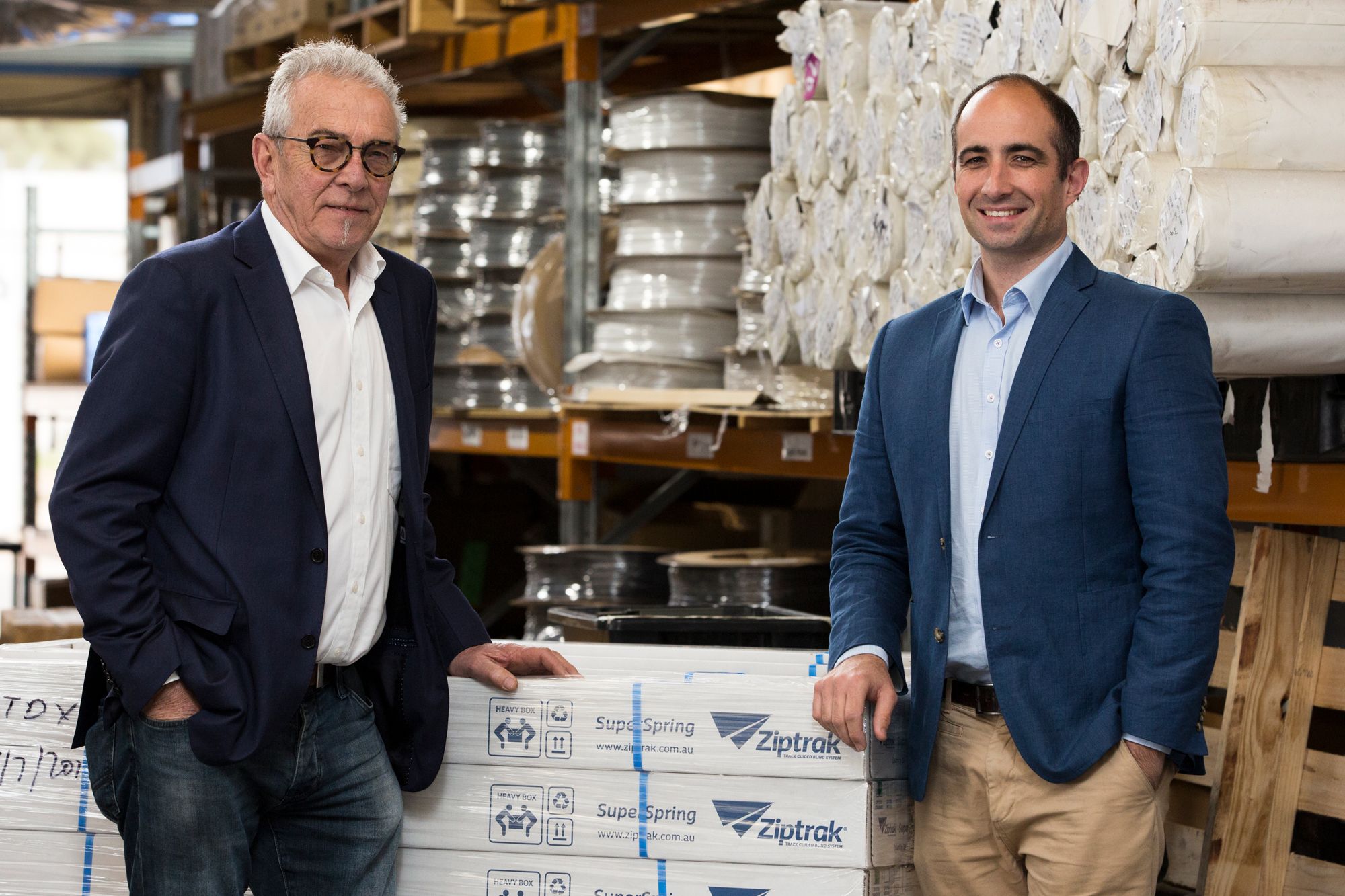 Ziptrak founder Tony de Maaijer with his son Marc, the company’s managing director