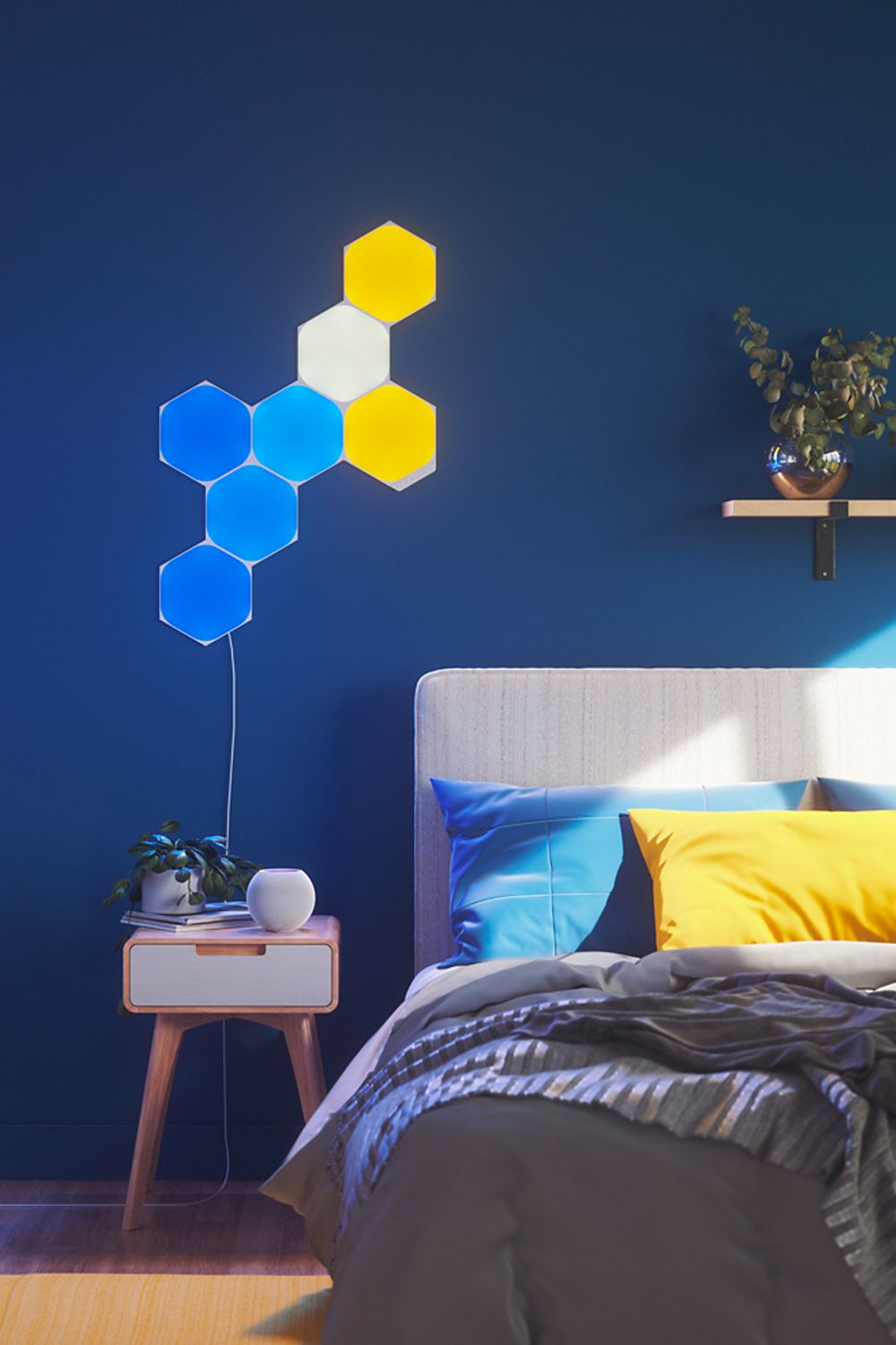 The Nanoleaf Shapes lighting panels also allows you to use Siri to voice-control its settings Image: Courtesy of Nanoleaf