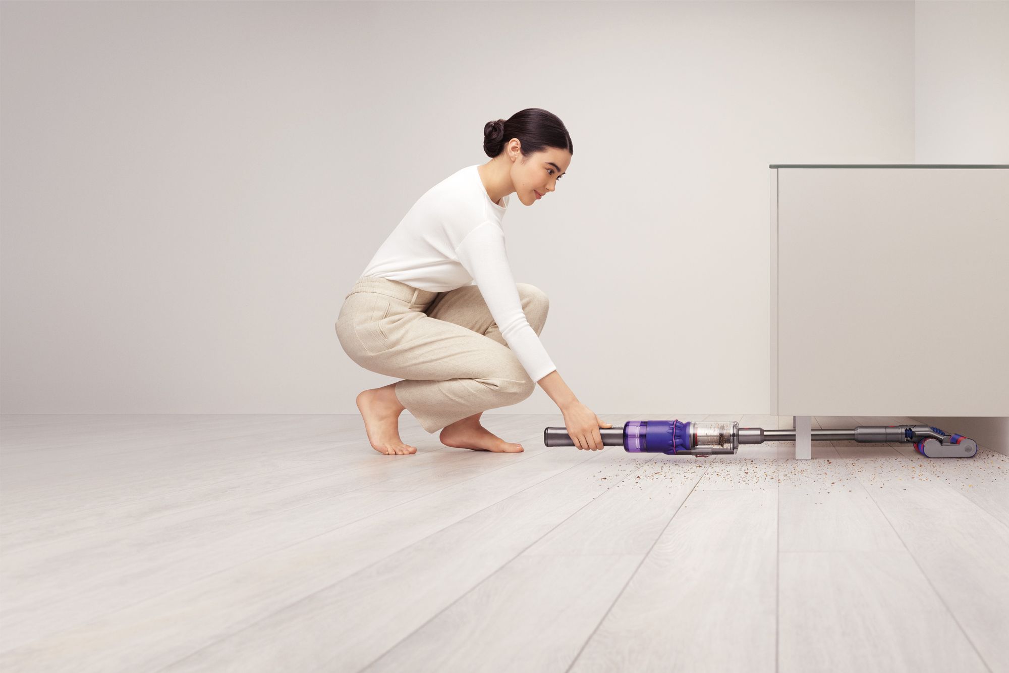 Dyson's Omni-glide features an in-line format with a manoeuvrable head for easy cleaning Image: Courtesy of Dyson