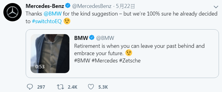 摘自Twitter:MercedesBenz
