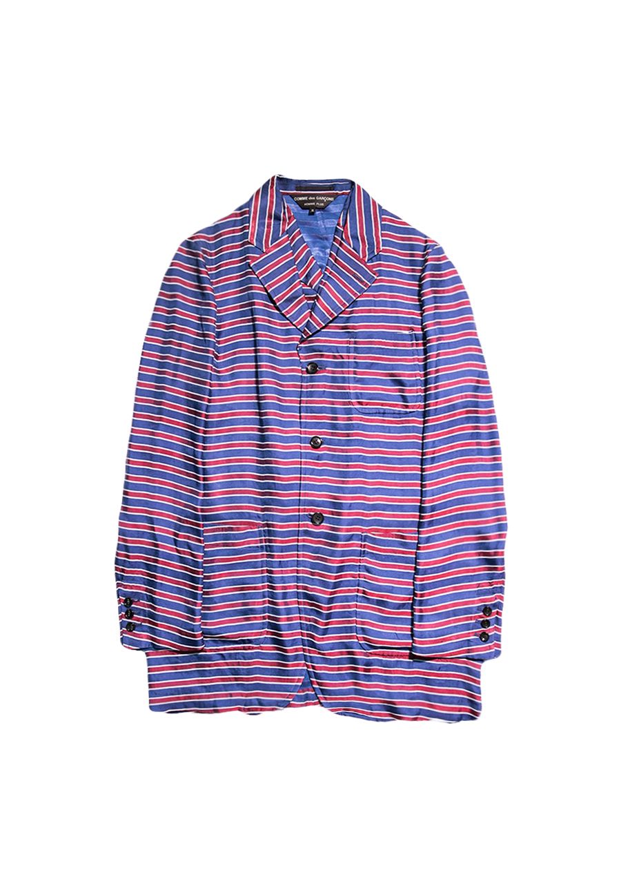 COMME DES GARÇONS HOMME PLUS橫紋長版外套