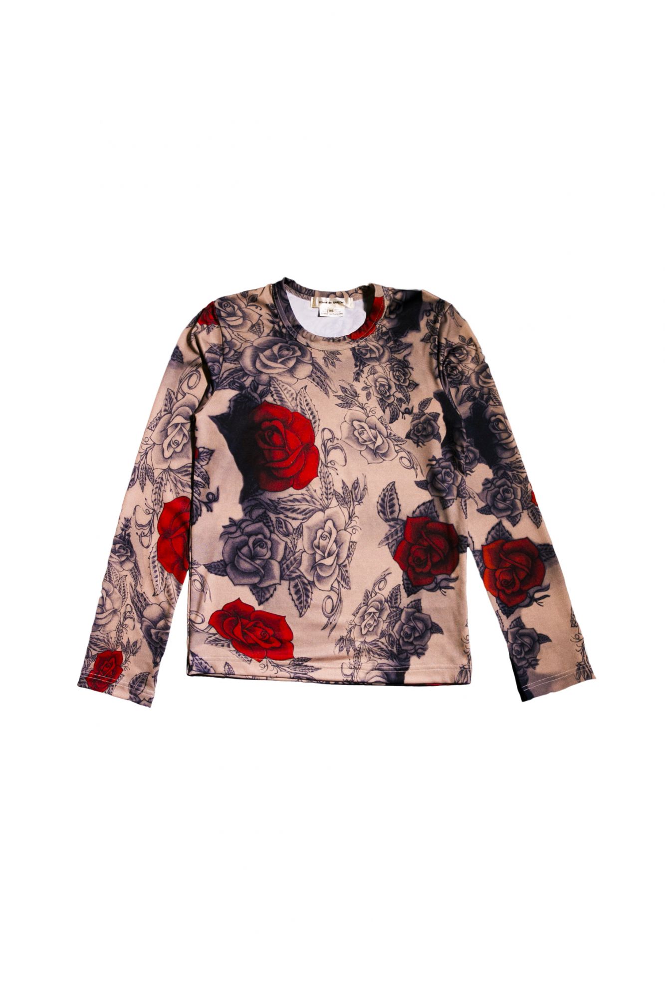 COMME des Garçons褐色印花休閒棉衫