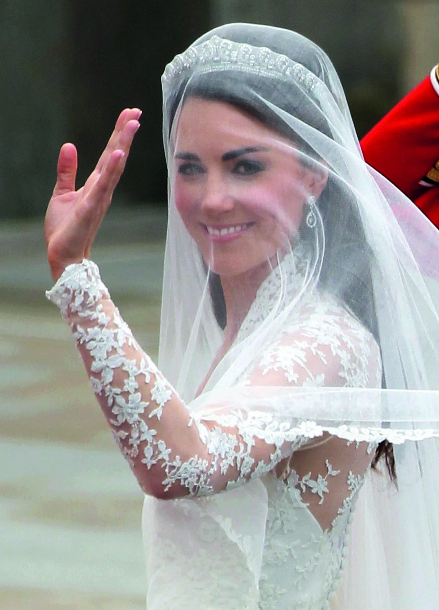 LONDON, ENGLAND - APRIL 29: Catherine Middleton arrives to attend the Royal Wedding of Prince William to Catherine Middleton at Westminster Abbey on April 29, 2011 in London, England. The marriage of the second in line to the British throne is to be led by the Archbishop of Canterbury and will be attended by 1900 guests, including foreign Royal family members and heads of state. Thousands of well-wishers from around the world have also flocked to London to witness the spectacle and pageantry of the Royal W