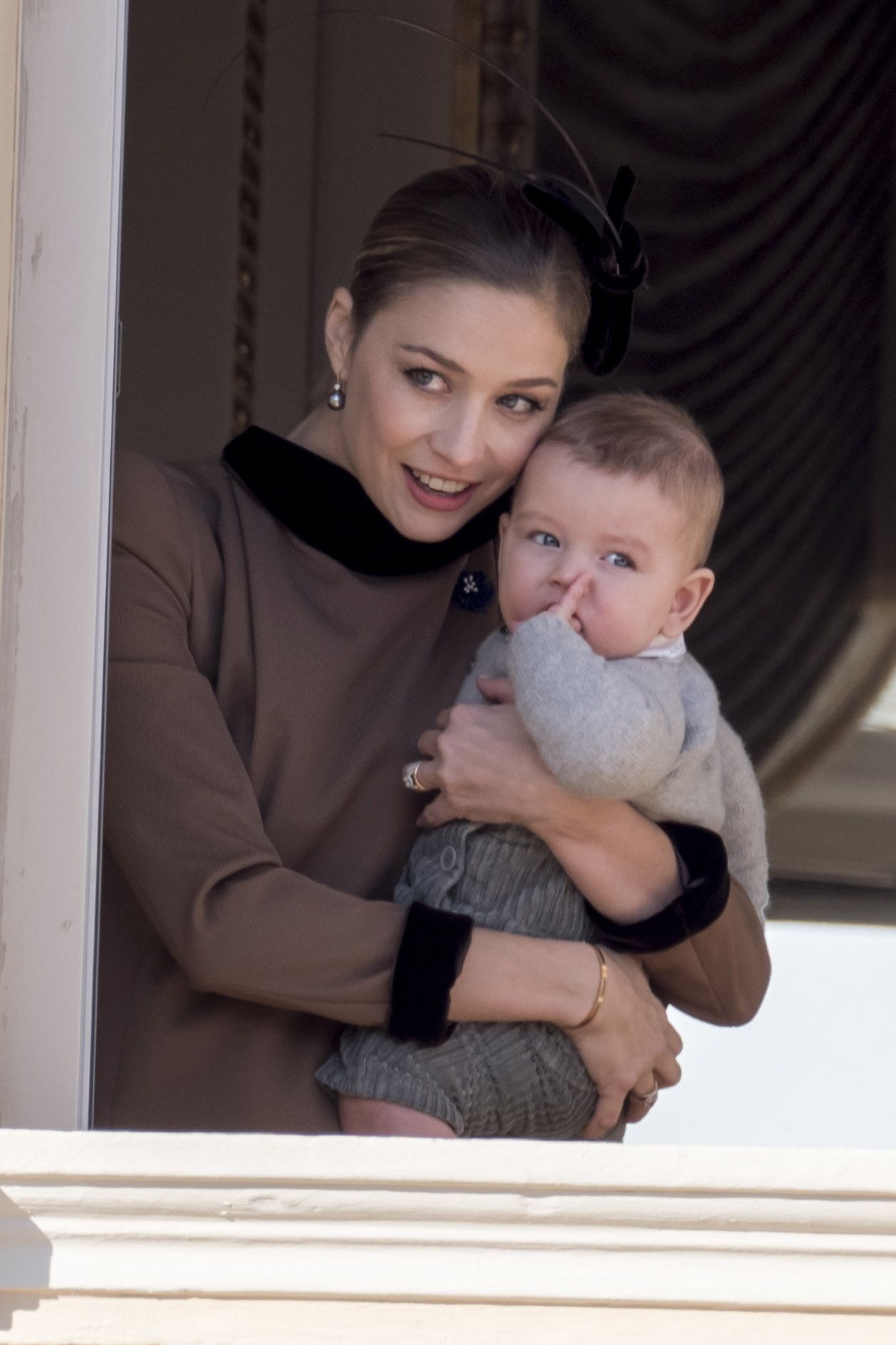 MONACO - NOVEMBER 19: Beatrice Casiraghi and her son Maximilian Casiraghi attend Monaco National Day Celebrations on November 19, 2018 in Monte-Carlo, Monaco. (Photo by Arnold Jerocki/Getty Images)