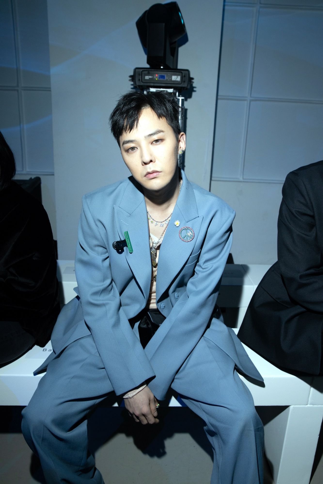PARIS, FRANCE - JANUARY 19: G-Dragon attends the WE11DONE Menswear Fall/Winter 2020-2021 show as part of Paris Fashion Week on January 19, 2020 in Paris, France. (Photo by Victor Boyko/Getty Images)