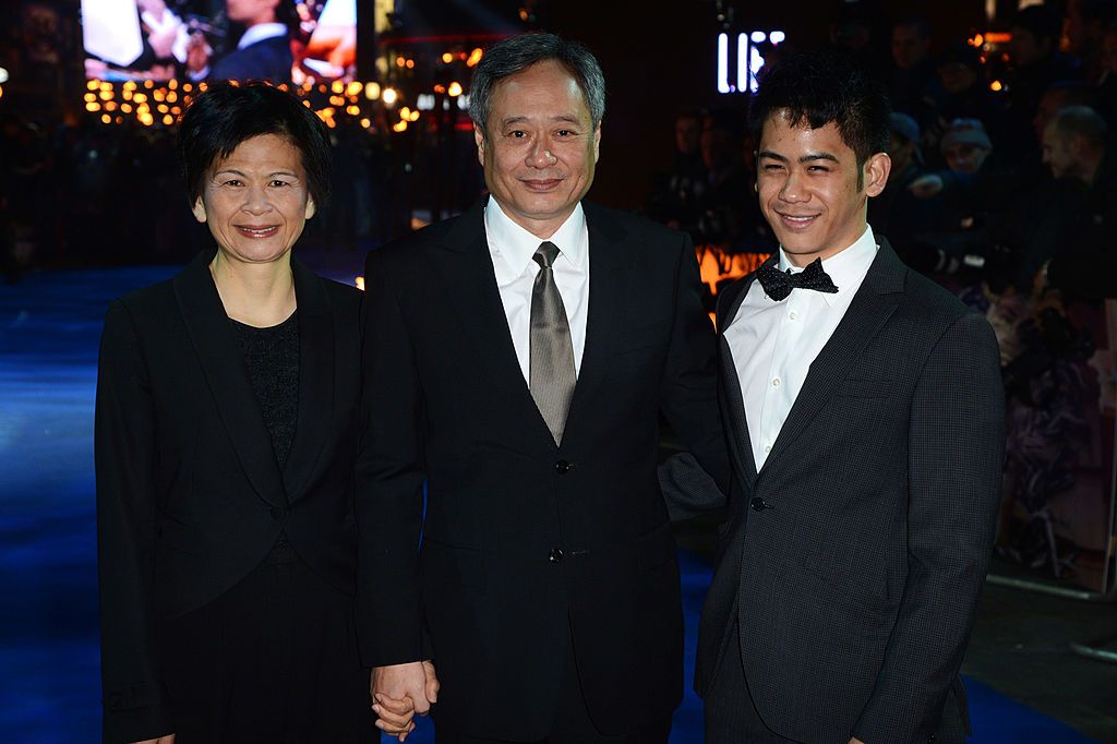 LONDON, ENGLAND - DECEMBER 03: (L-R) Jane Lin, Ang Lee and Mason Lee attend the UK premiere of 'Life Of Pi' at The Empire Leicester Square on December 3, 2012 in London, England. (Photo by Dave J Hogan/Getty Images)