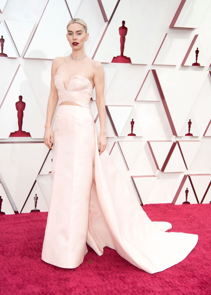 LOS ANGELES, CALIFORNIA â APRIL 25: (EDITORIAL USE ONLY) In this handout photo provided by A.M.P.A.S., Vanessa Kirby attends the 93rd Annual Academy Awards at Union Station on April 25, 2021 in Los Angeles, California. (Photo by Matt Petit/A.M.P.A.S. via Getty Images)