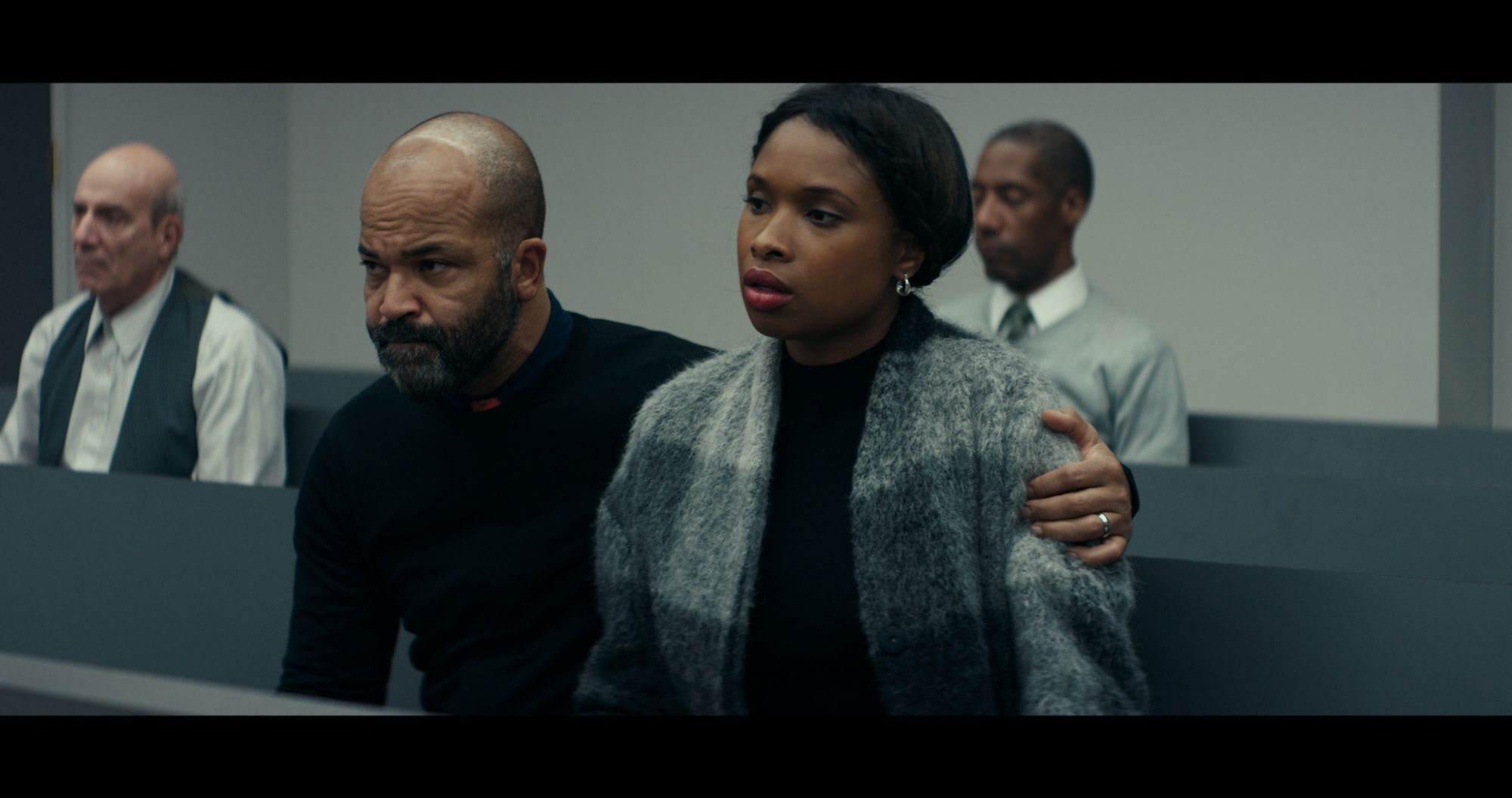 MONSTER (L-R): JEFFREY WRIGHT as MR. HARMON, JENNIFER HUDSON as MRS. HARMON. Cr. NETFLIX © 2021Â