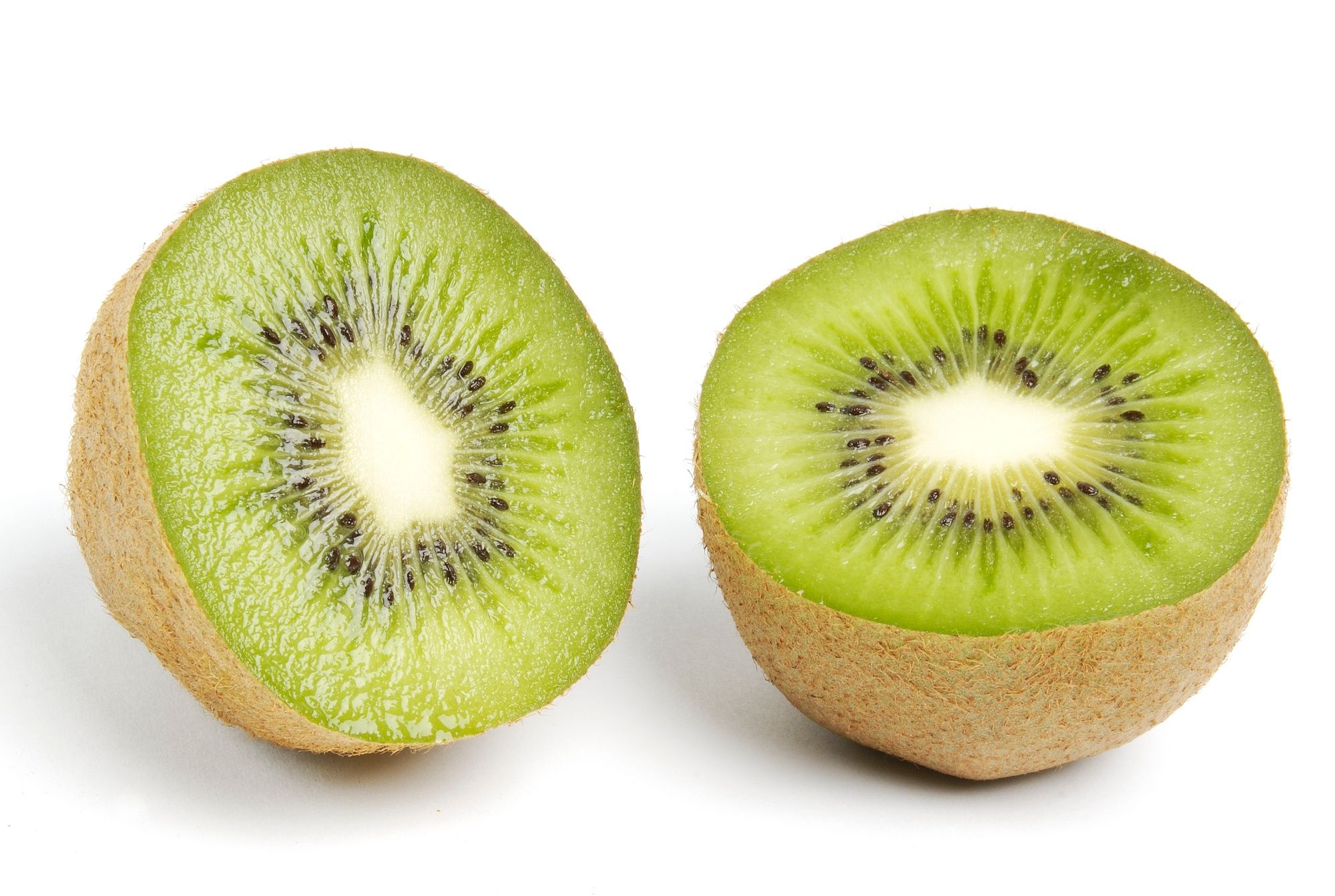 A Kiwi fruit sliced into halves. Studio shoot on April 22, 2008, United Kingdom. (Photo by Kevin Nixon/Future via Getty Images)