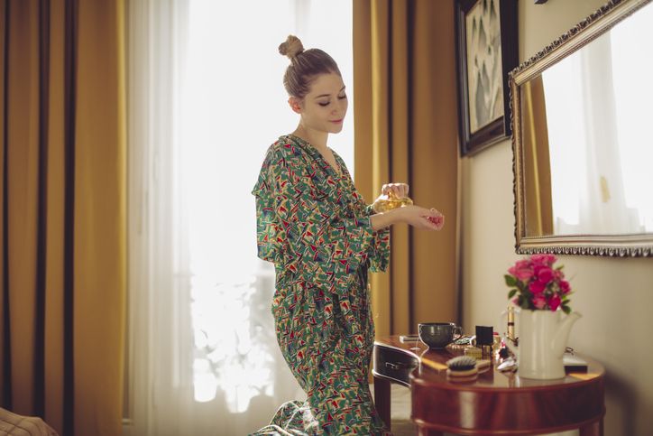 Young woman at home