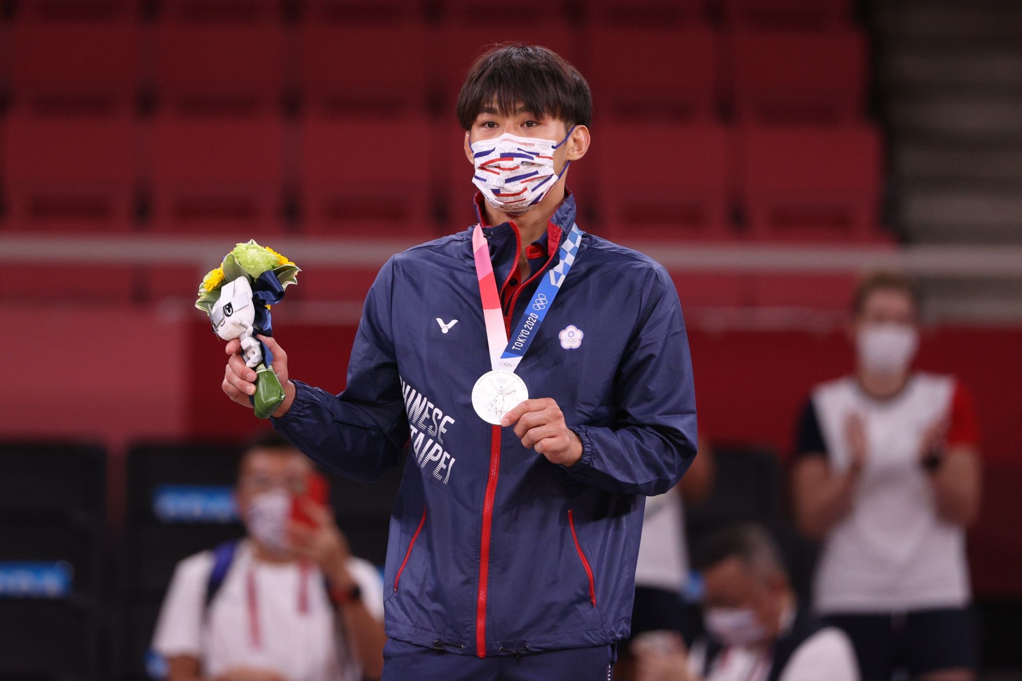 TOKYO, JAPAN - JULY 24: Silver medalist Wei Yung Yang of Chinese Taipei poses with the silver medal for Menâs Judo 60kg Contest for the silver medal on day one of the Tokyo 2020 Olympic Games at Nippon Budokan on July 24, 2021 in Tokyo, Japan. (Photo by Harry How/Getty Images)