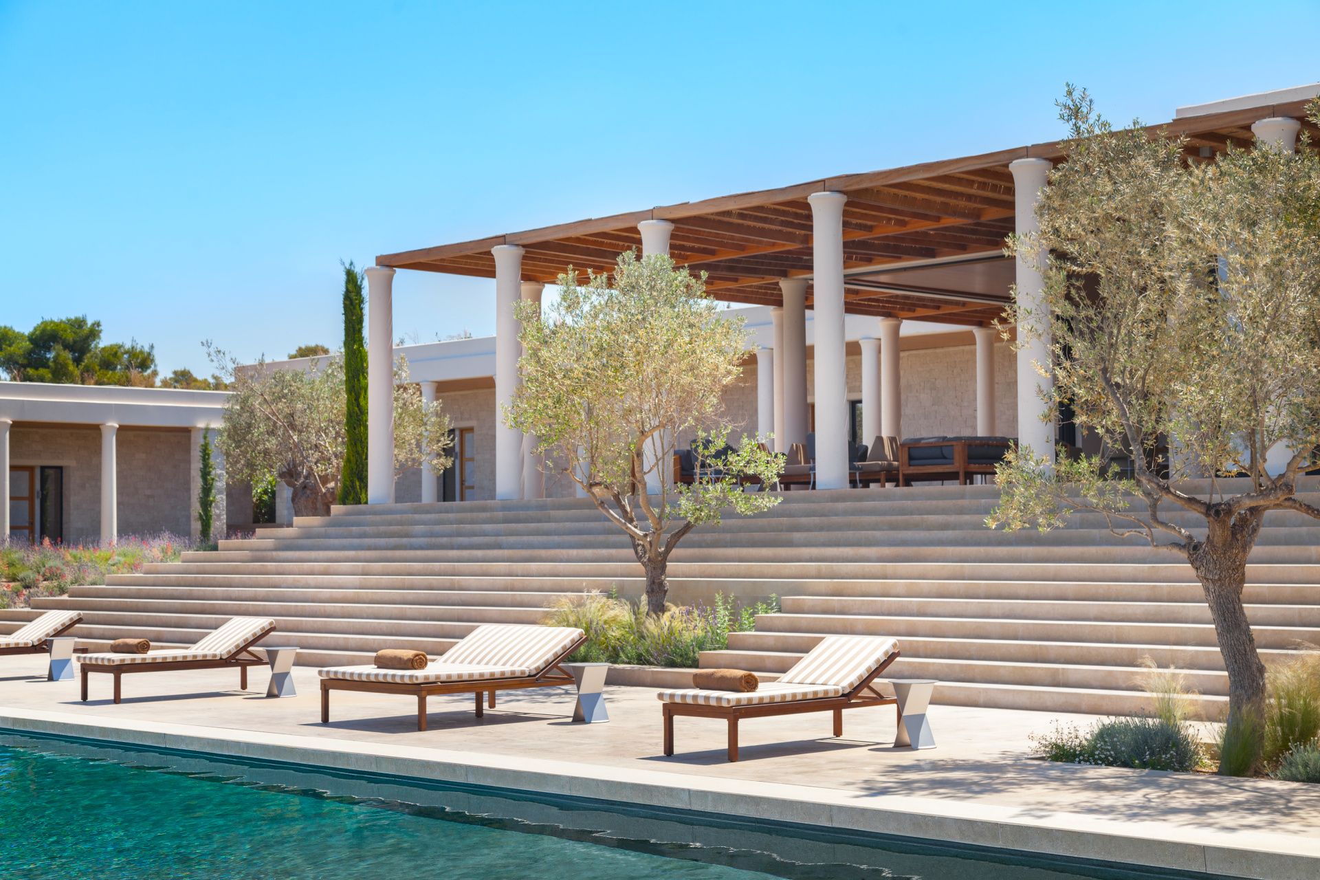 Amanzoe, Greece - Accommodation, Villas, Six bedroom villa, Terrace, Swimming pool, View