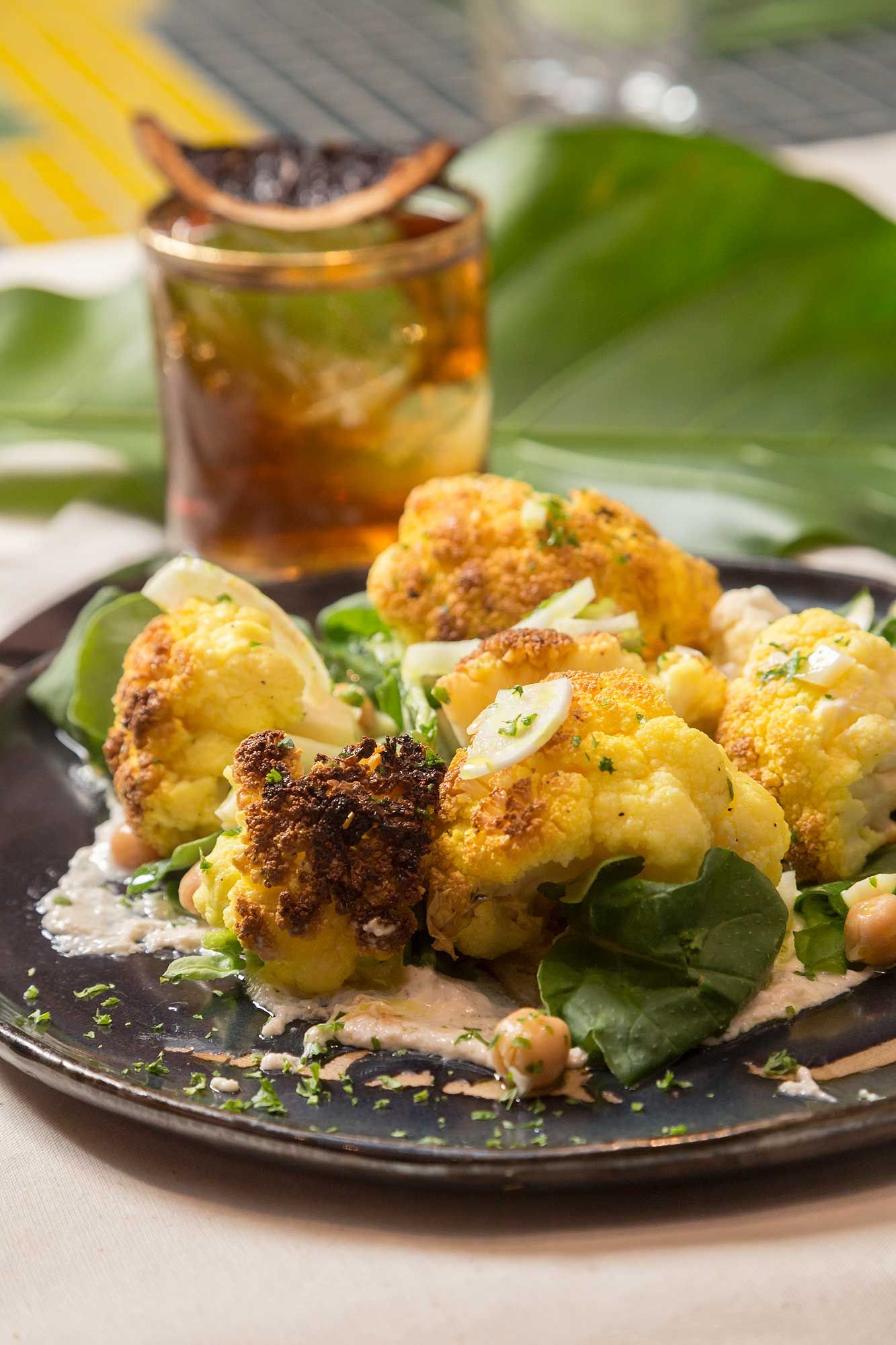 Roasted cauliflower with tahini. Photo: Khairul Imran / Malaysia Tatler