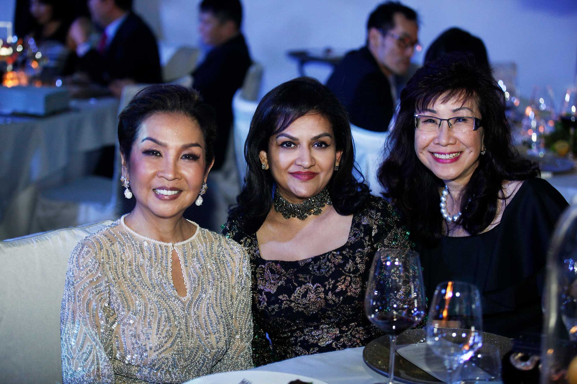Dato' Seri Farah Khan, Datin Usha Nair and Florence Fang