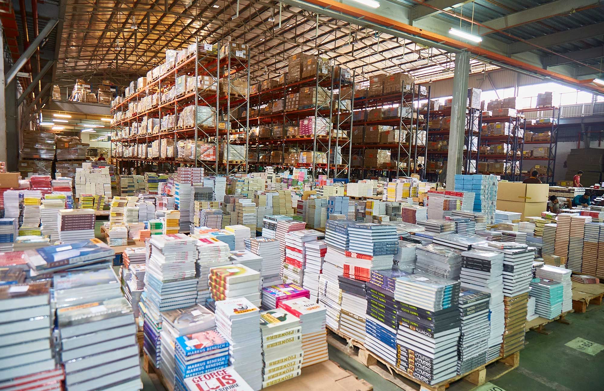 Book Xcess and the Big Bad Wolf Book Sale's sprawling storage facility. Photo: CH Lei / Malaysia Tatler.