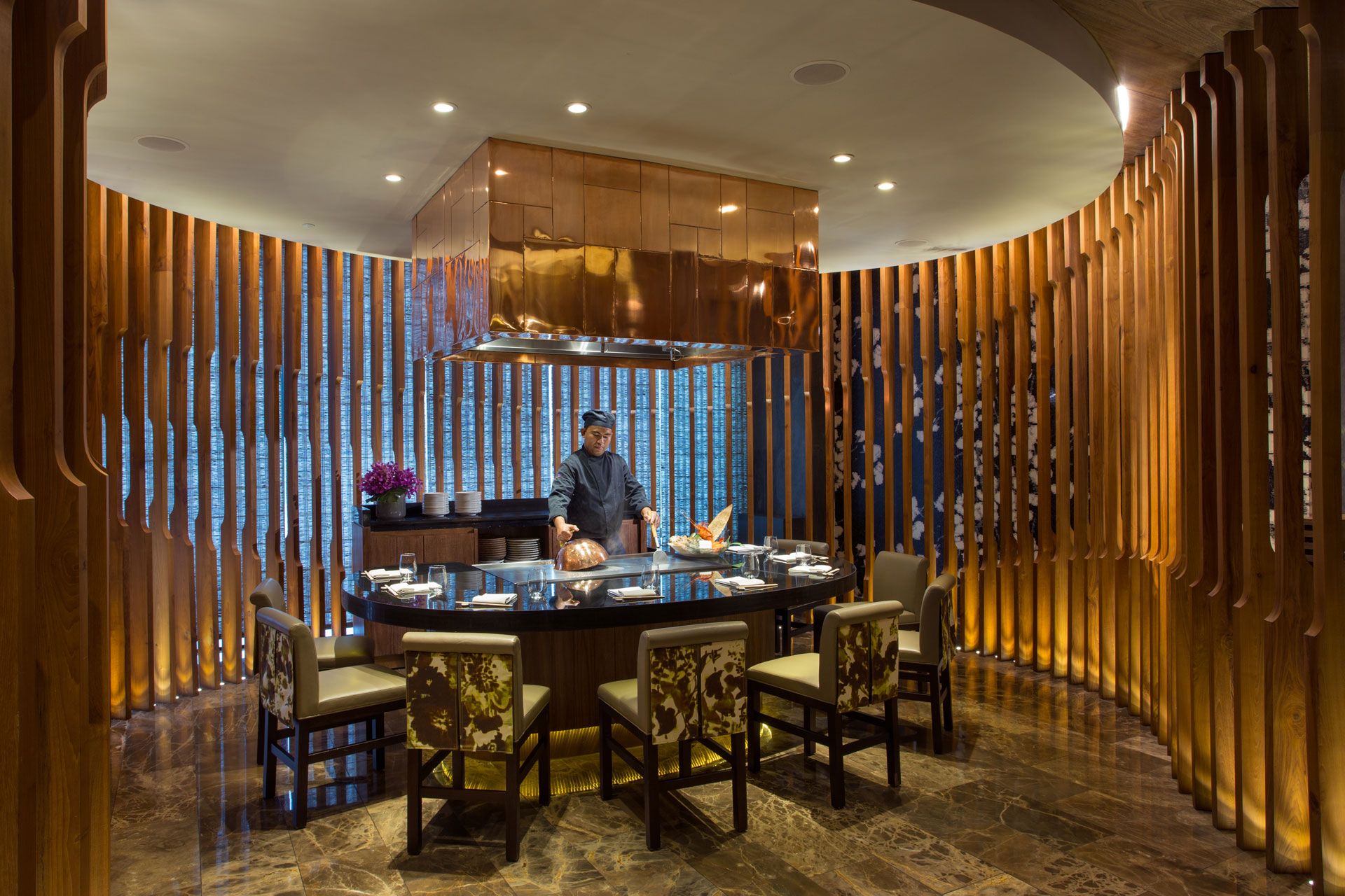Nobu restaurant interior with modern Japanese decor