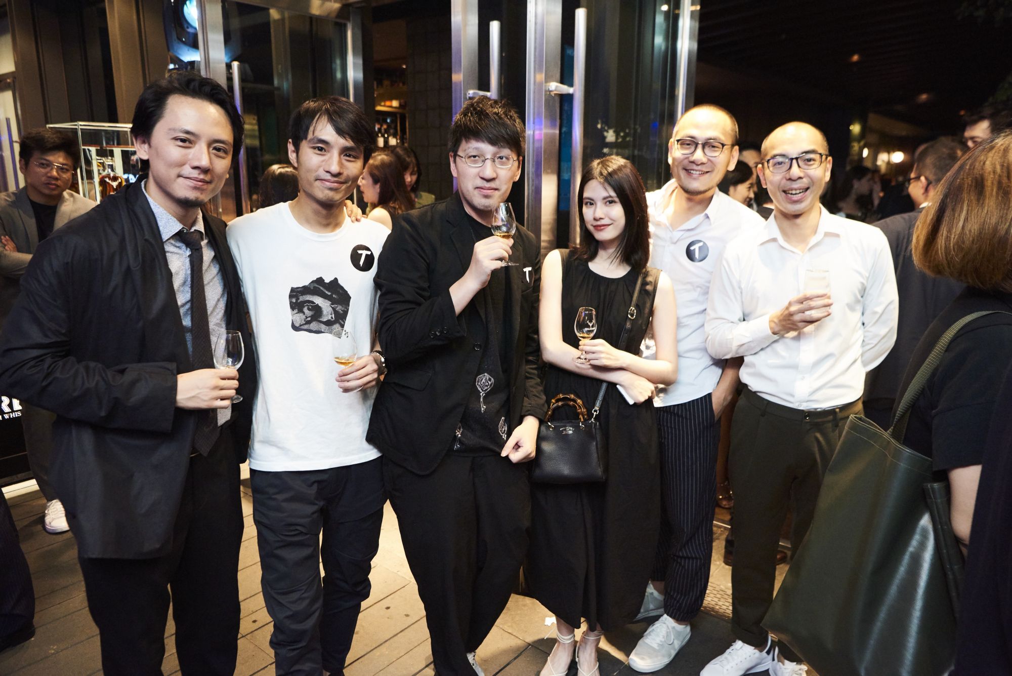 Honourees and party guests