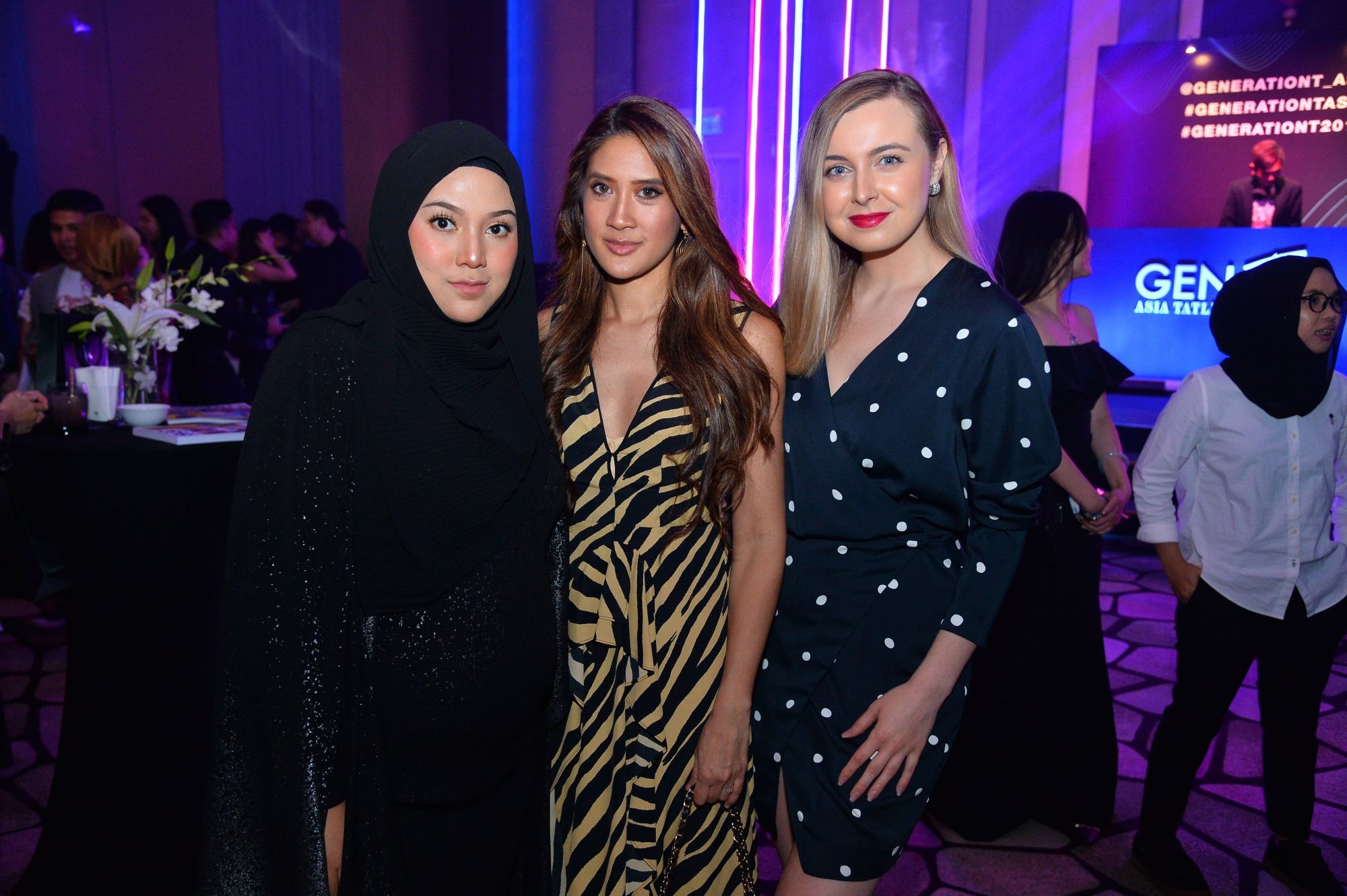 Honouree Shila Amzah, 2017 honouree Raja Jesrina Arshad and Aleksandra Flis