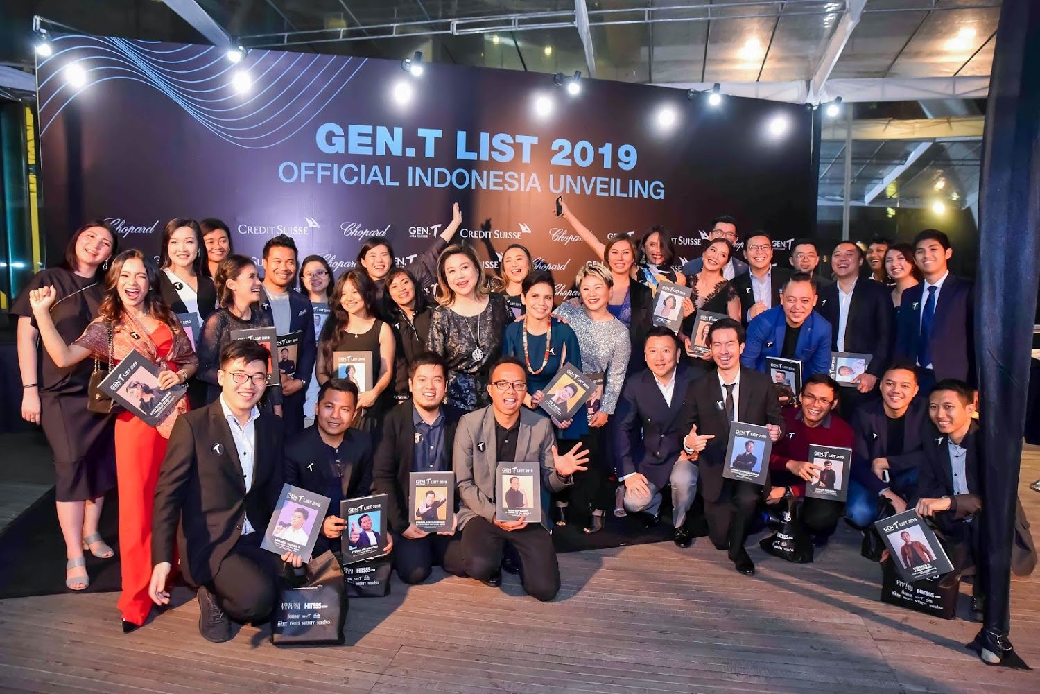 The class of 2019 with Indonesia Tatler's CEO and bureau chief Millie Stephanie Lukito, head of Generation T Asia Tamara Lamunière, and Gen.T Indonesia's Karina Saphiera W. and Clairice Halim