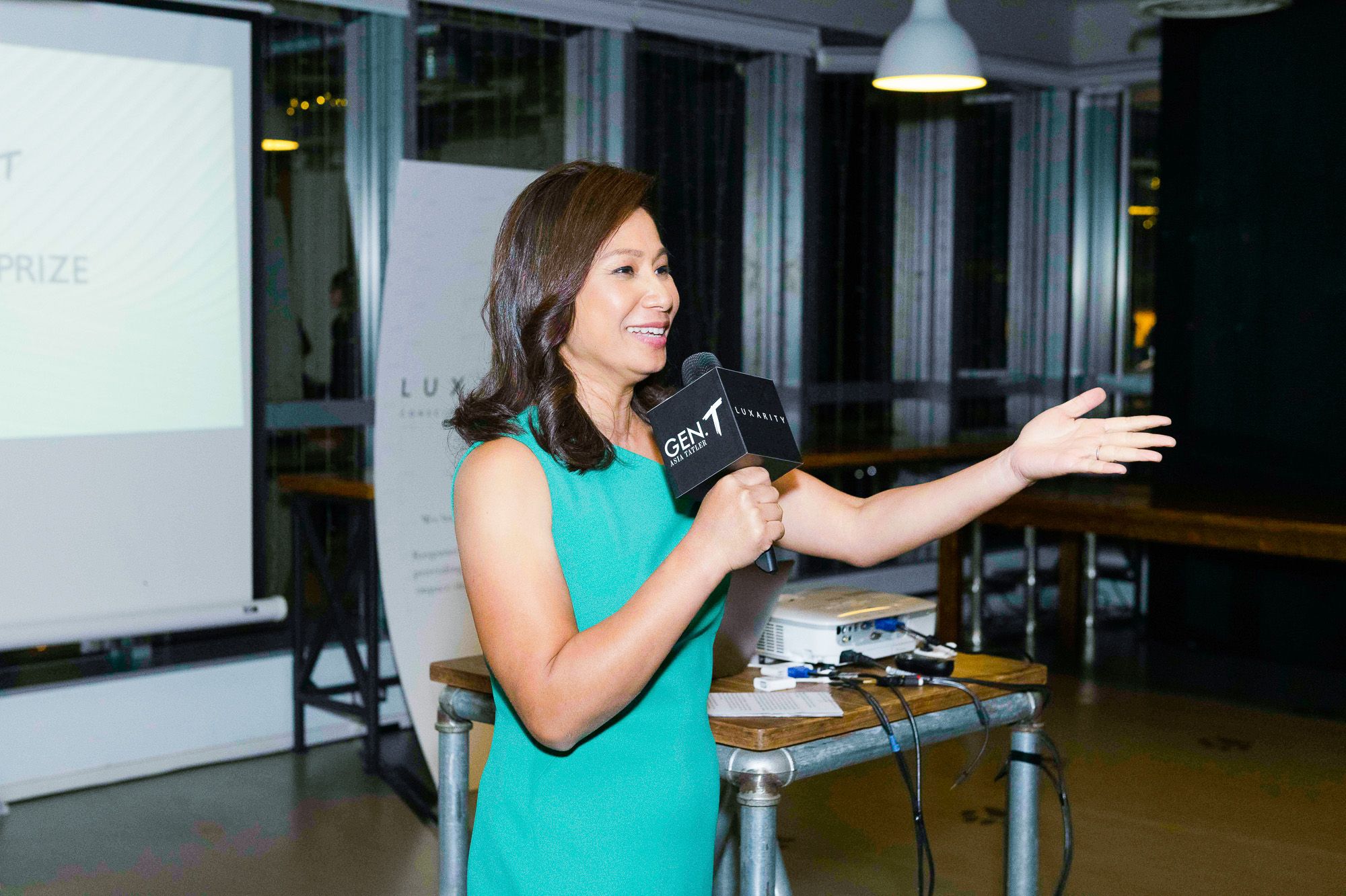 The evening's emcee, K Oanh Ha