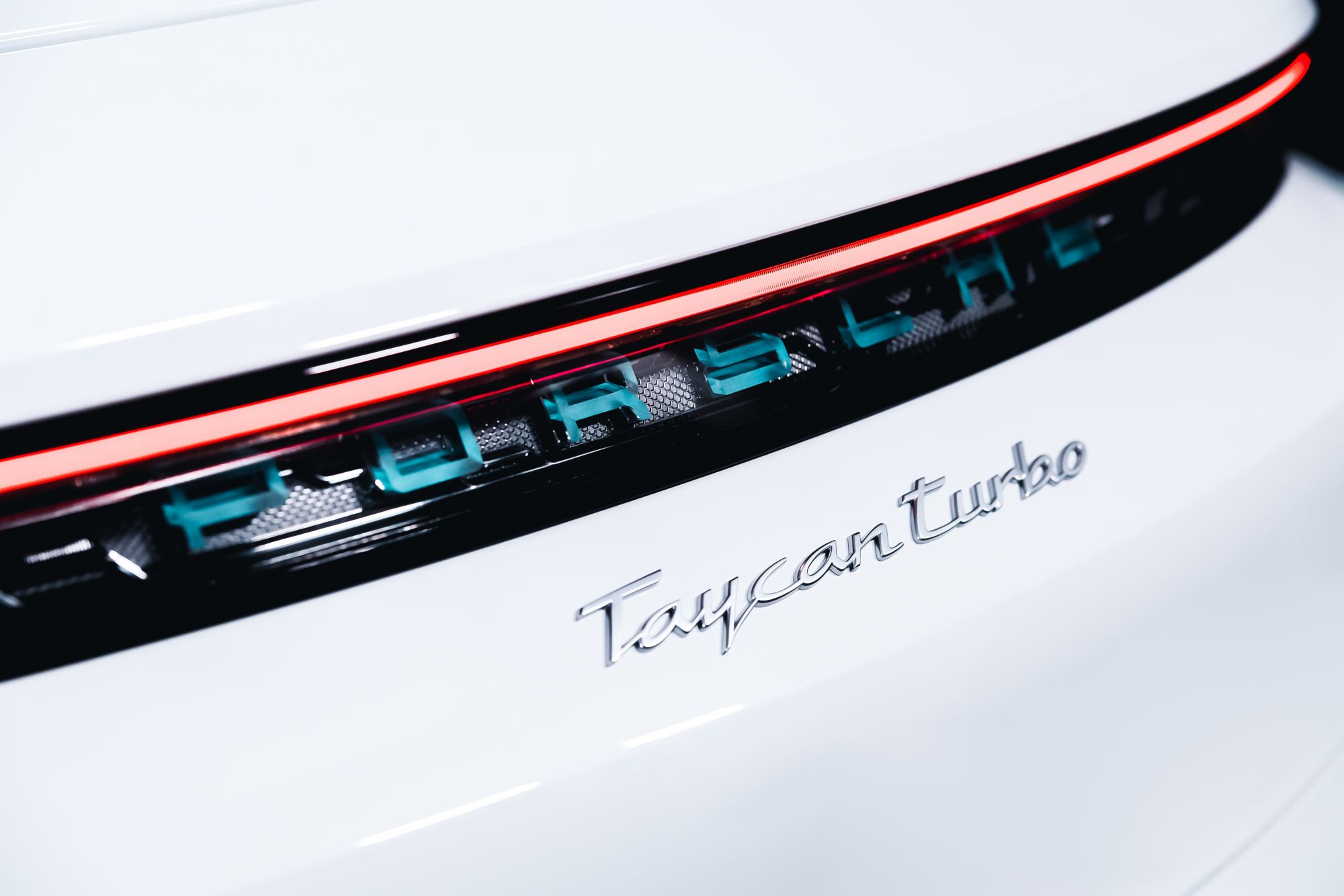 For Mauer, the rear lightbar on the Taycan resembles a red Lightsaber