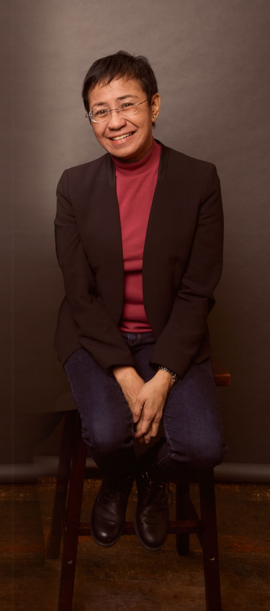 PARK CITY, UT - JANUARY 26: Ramona Diaz and Maria Ressa from A Thousand Cuts poses for a portrait at the Pizza Hut Lounge on January 26, 2020 in Park City, Utah. (Photo by Emily Assiran/Getty Images for Pizza Hut)