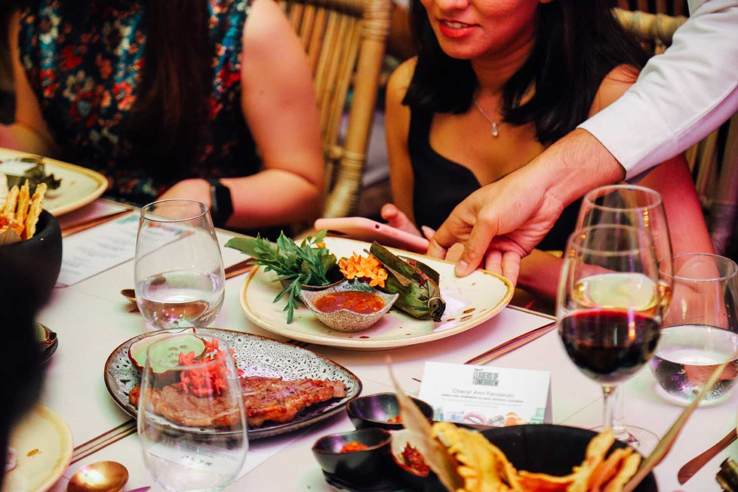 Wagyu striploin tajima MB5 with green herb curry sauce