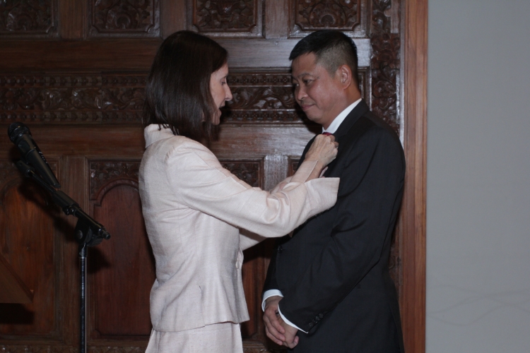 Madame Corinne Breuzé and Ignasius Jonan