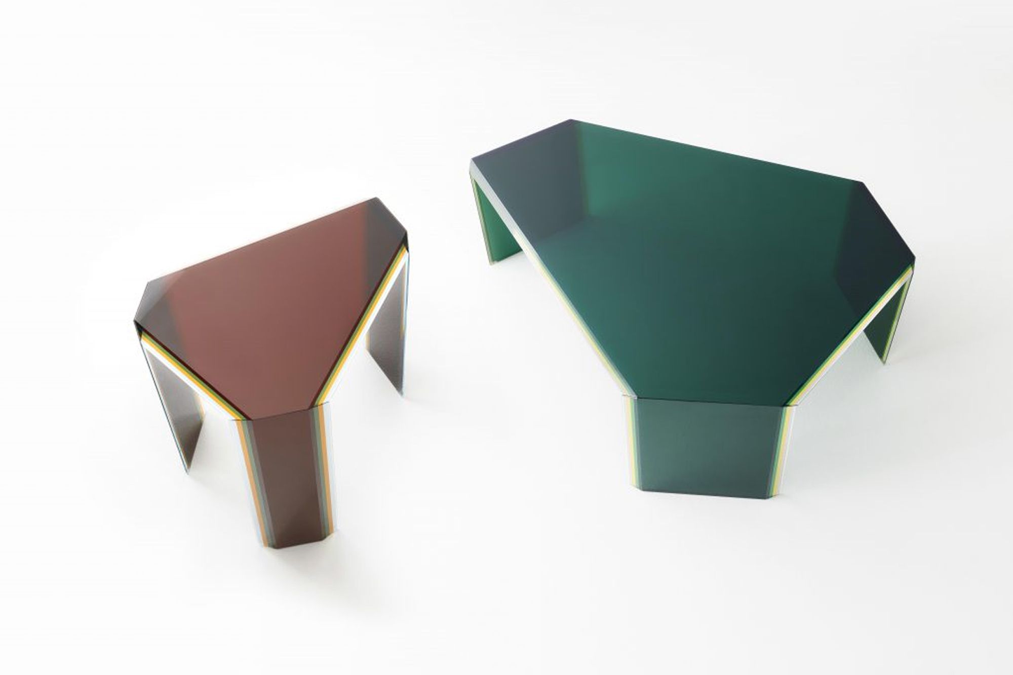 Glas Italia Bisel tables, by Patricia Urquiola Image: Courtesy of Patricia Urquiola