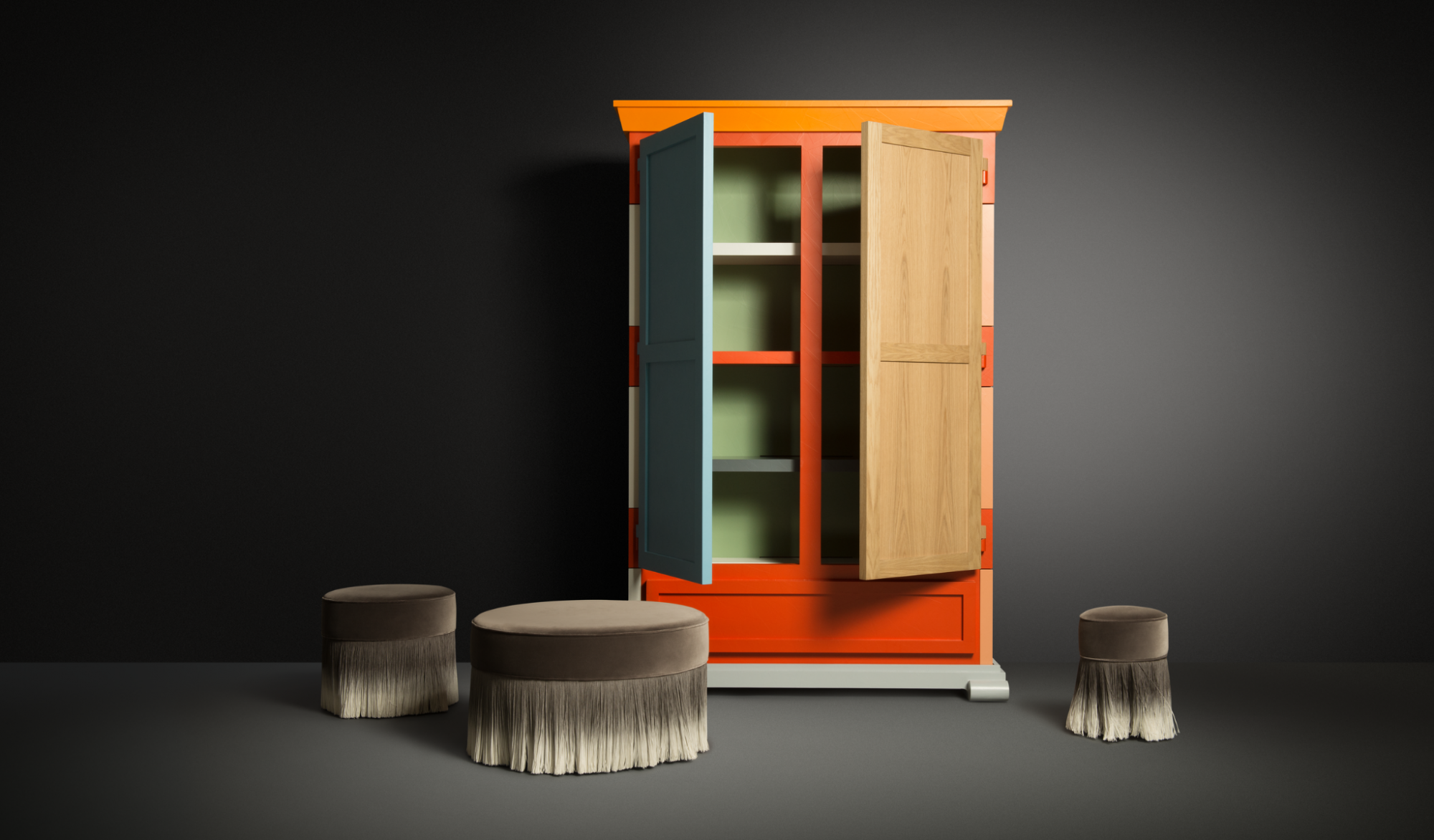 Studio Job's cupboard for Moooi in colour