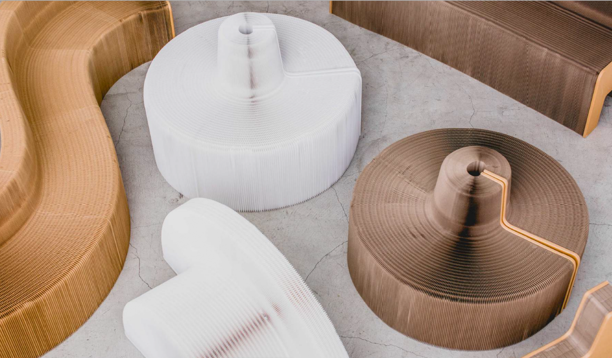 Stretch's expandable sofas can be pulled into various shapes